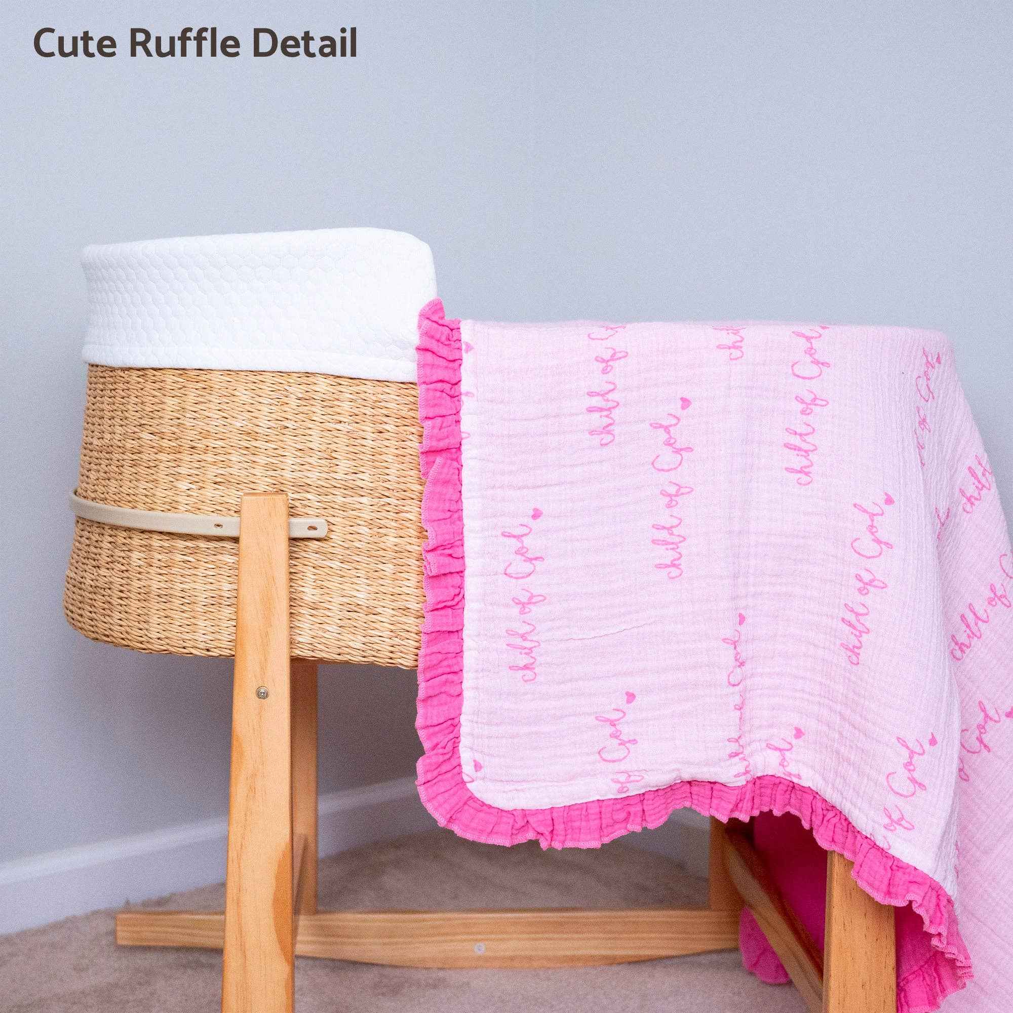 Child of God - Pink Ruffle Quilt - Image 8