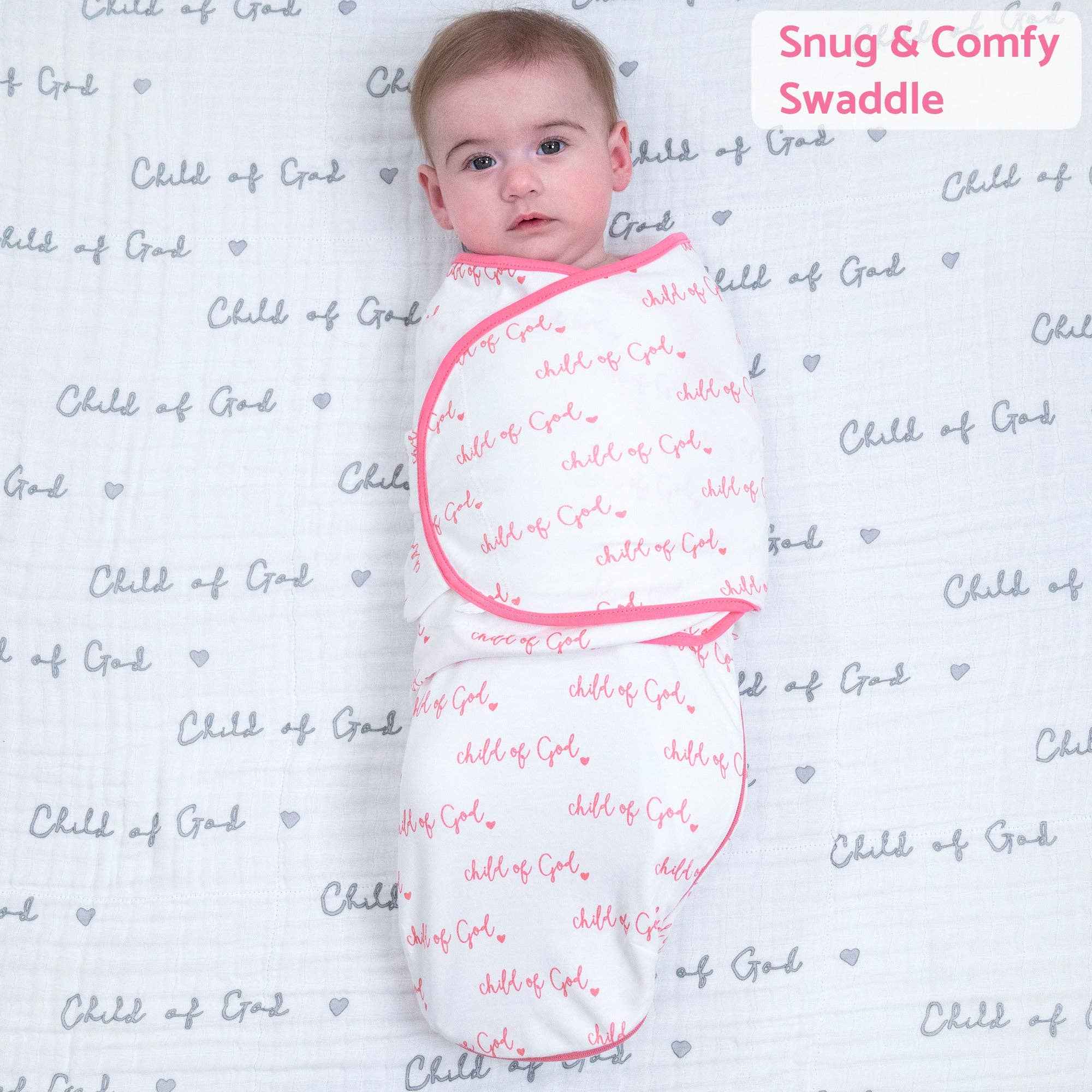 LollyBanks - Child of God - Pink Swaddle Sack - Image 4
