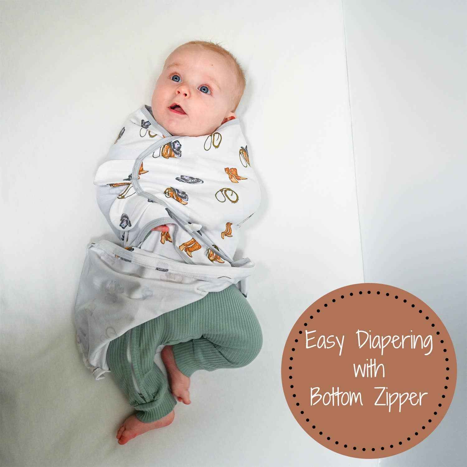 Life Is Better In Boots Baby Sleep Swaddle Organic Cotton - Image 5