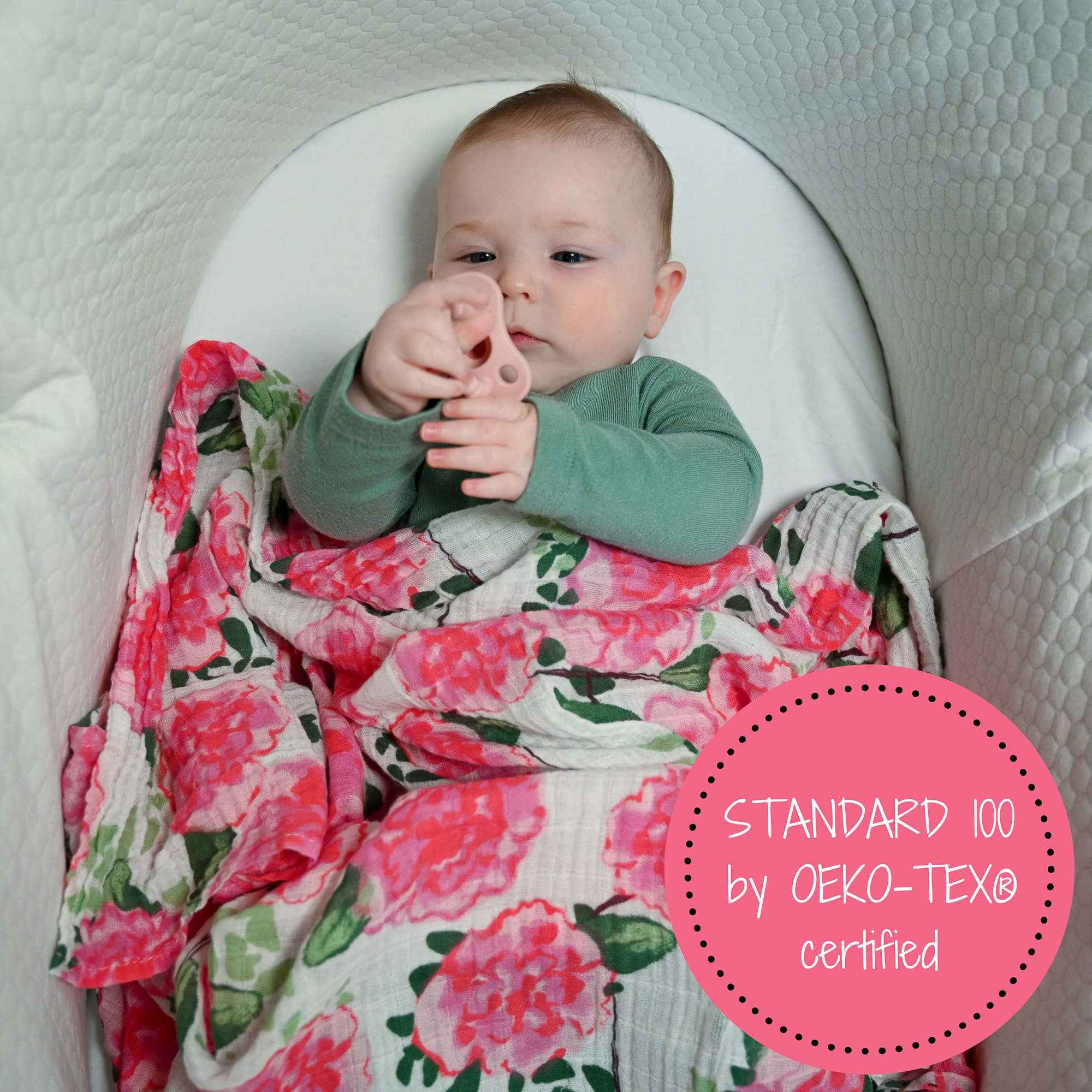 Live Life in Full Bloom Baby Muslin Swaddle Blanket - Image 4