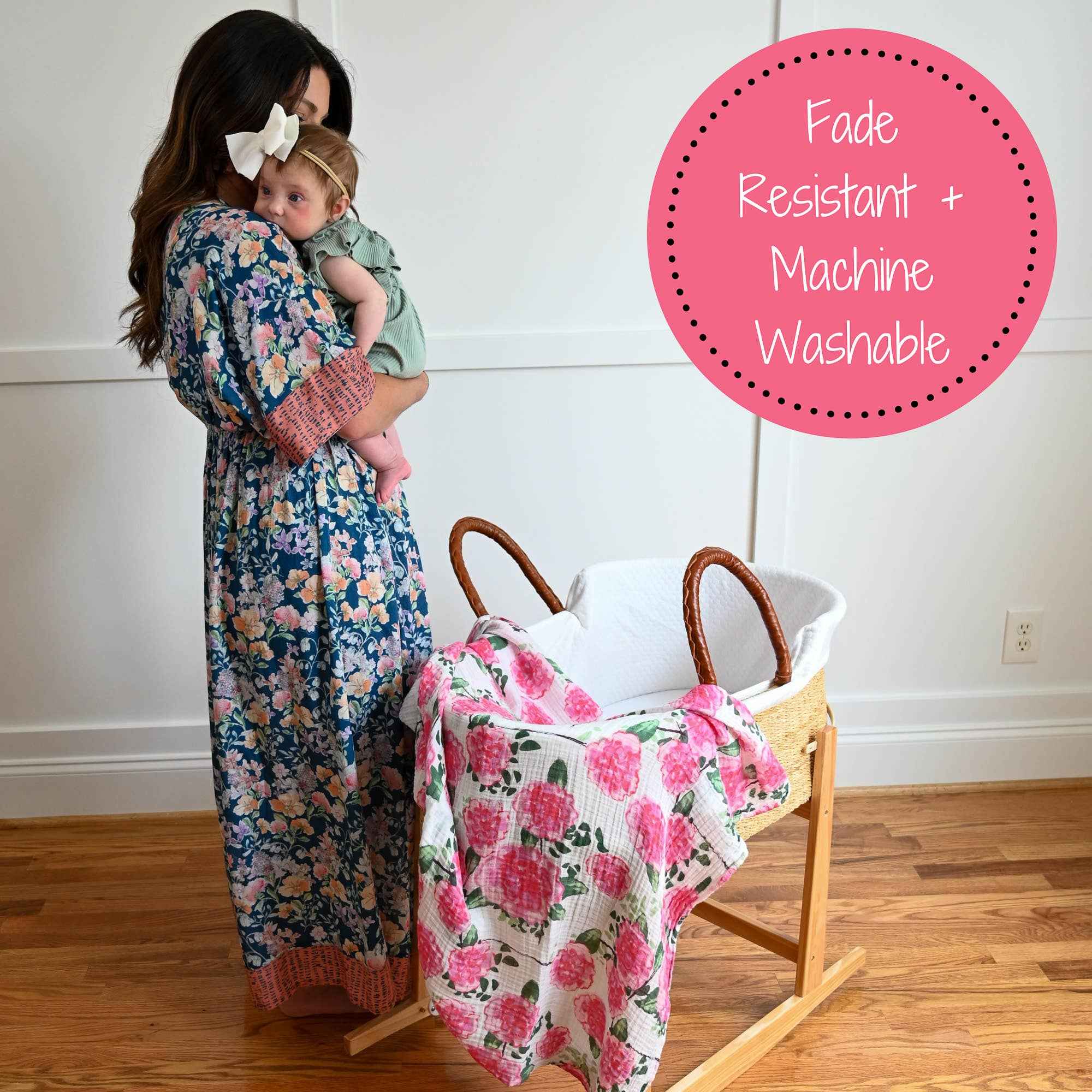 Live Life in Full Bloom Baby Muslin Swaddle Blanket - Image 6