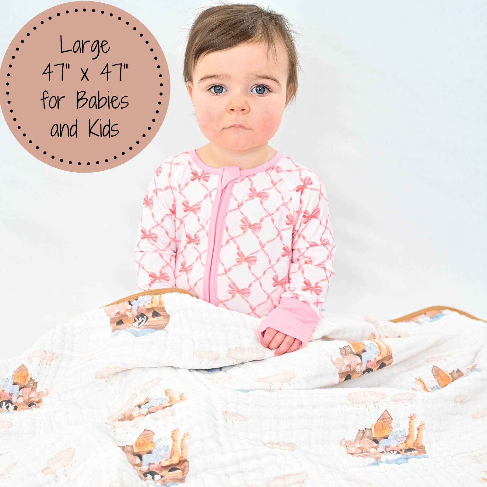 Noah's Ark Baby Toddler Muslin Blanket - Image 3