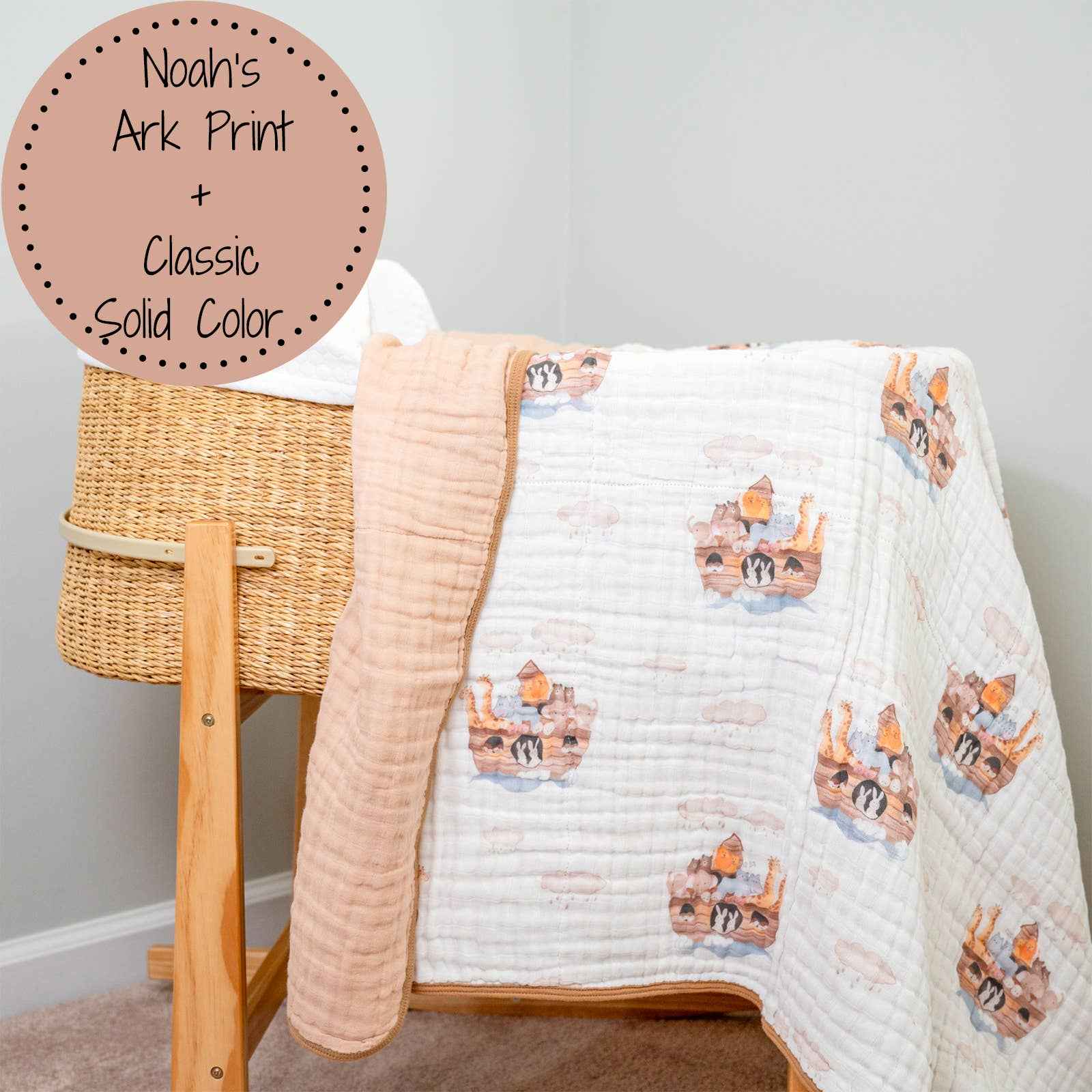 Noah's Ark Baby Toddler Muslin Blanket - Image 6