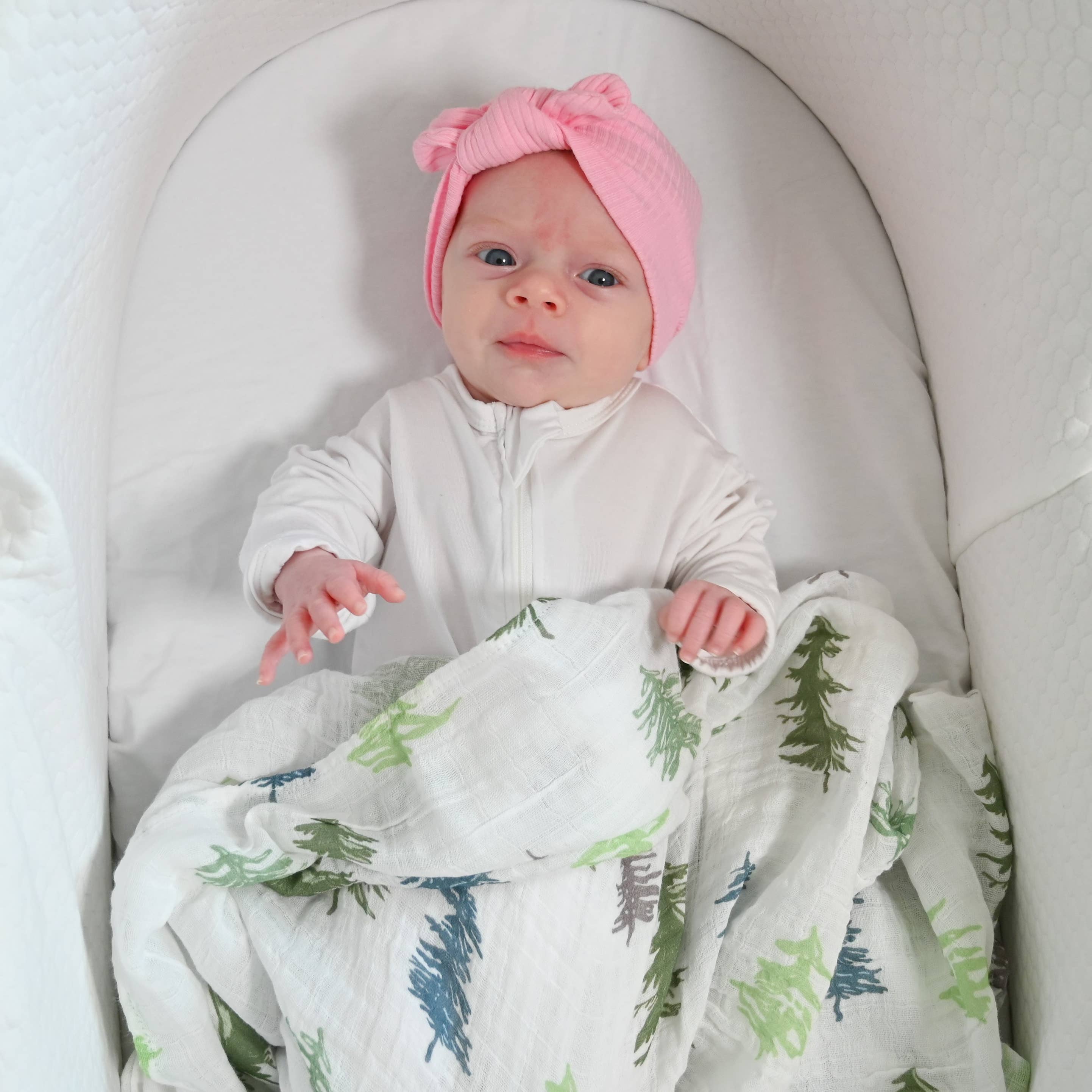 Pine Tree Baby Muslin Swaddle Blanket - Image 2