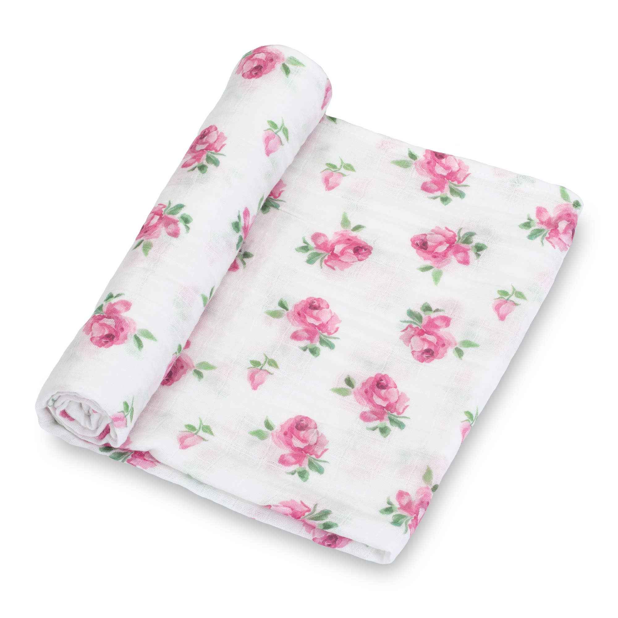 Rose Buds and Blooms Baby Muslin Swaddle Blanket