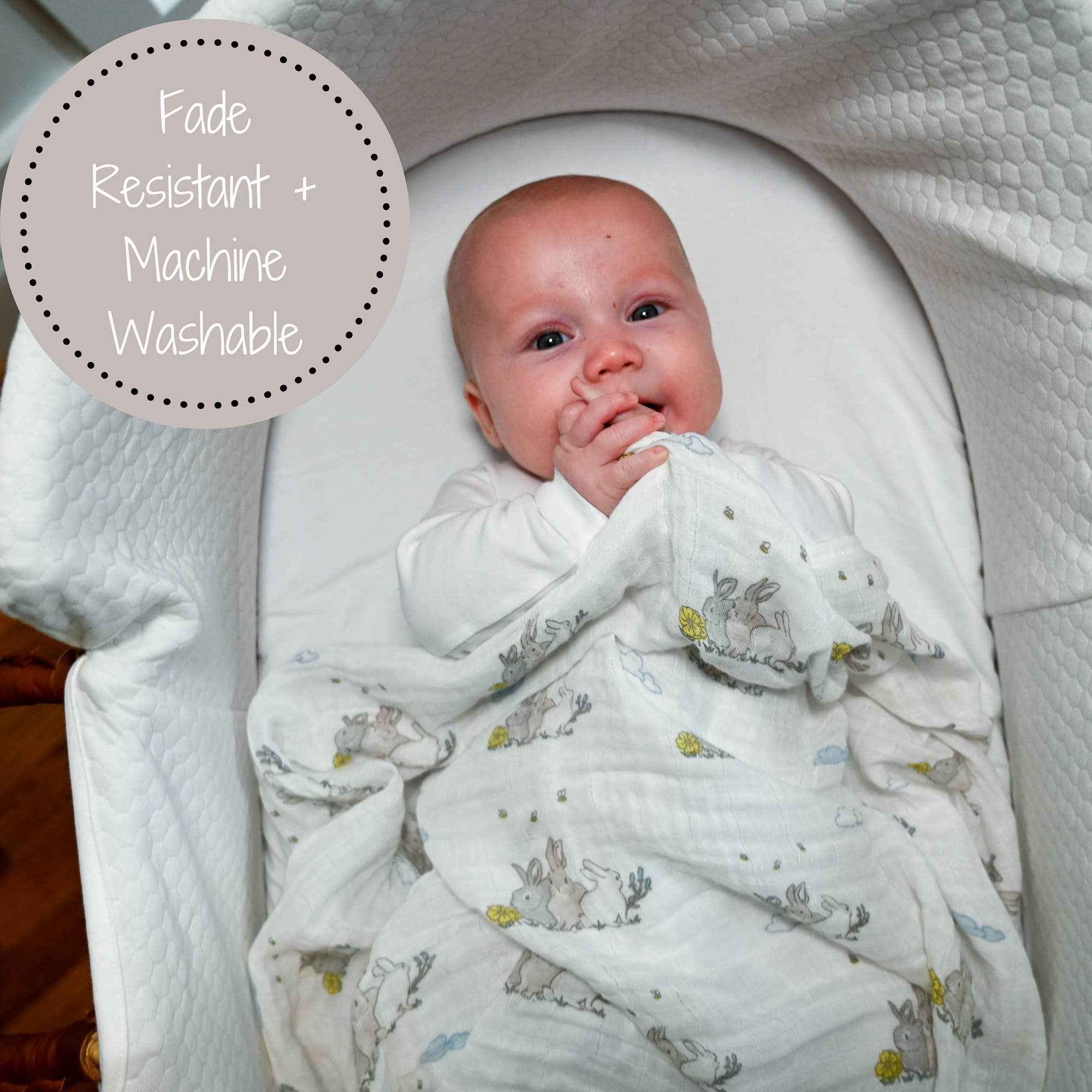 SomeBunny Loves You Baby Easter Swaddle Blanket - Image 2