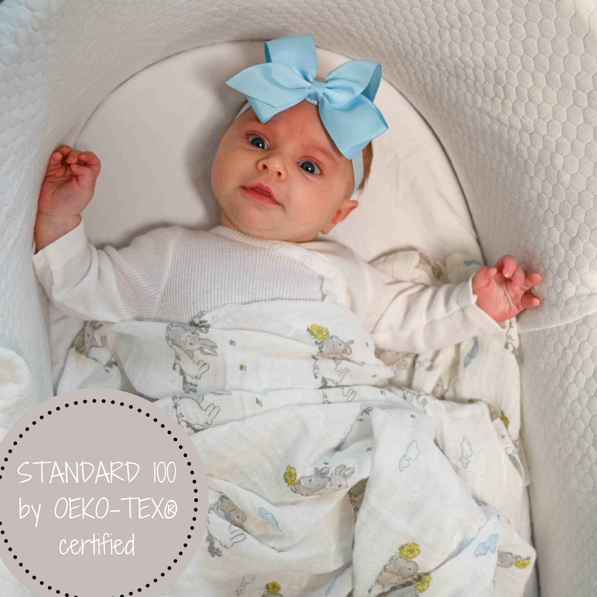 SomeBunny Loves You Baby Easter Swaddle Blanket - Image 4