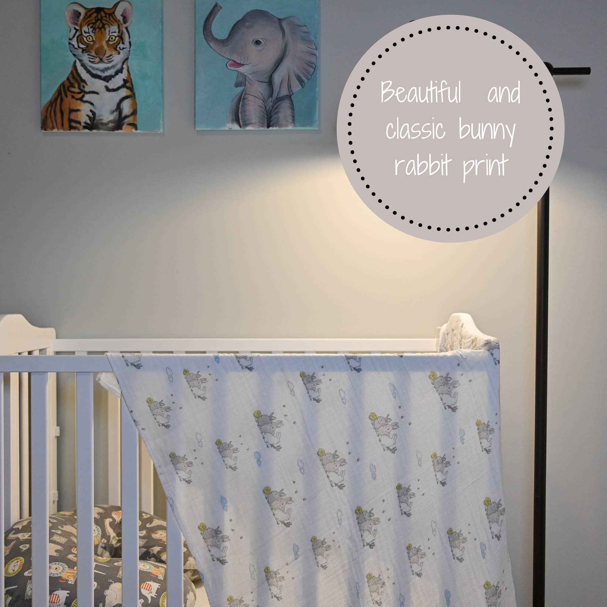 SomeBunny Loves You Baby Easter Swaddle Blanket - Image 6