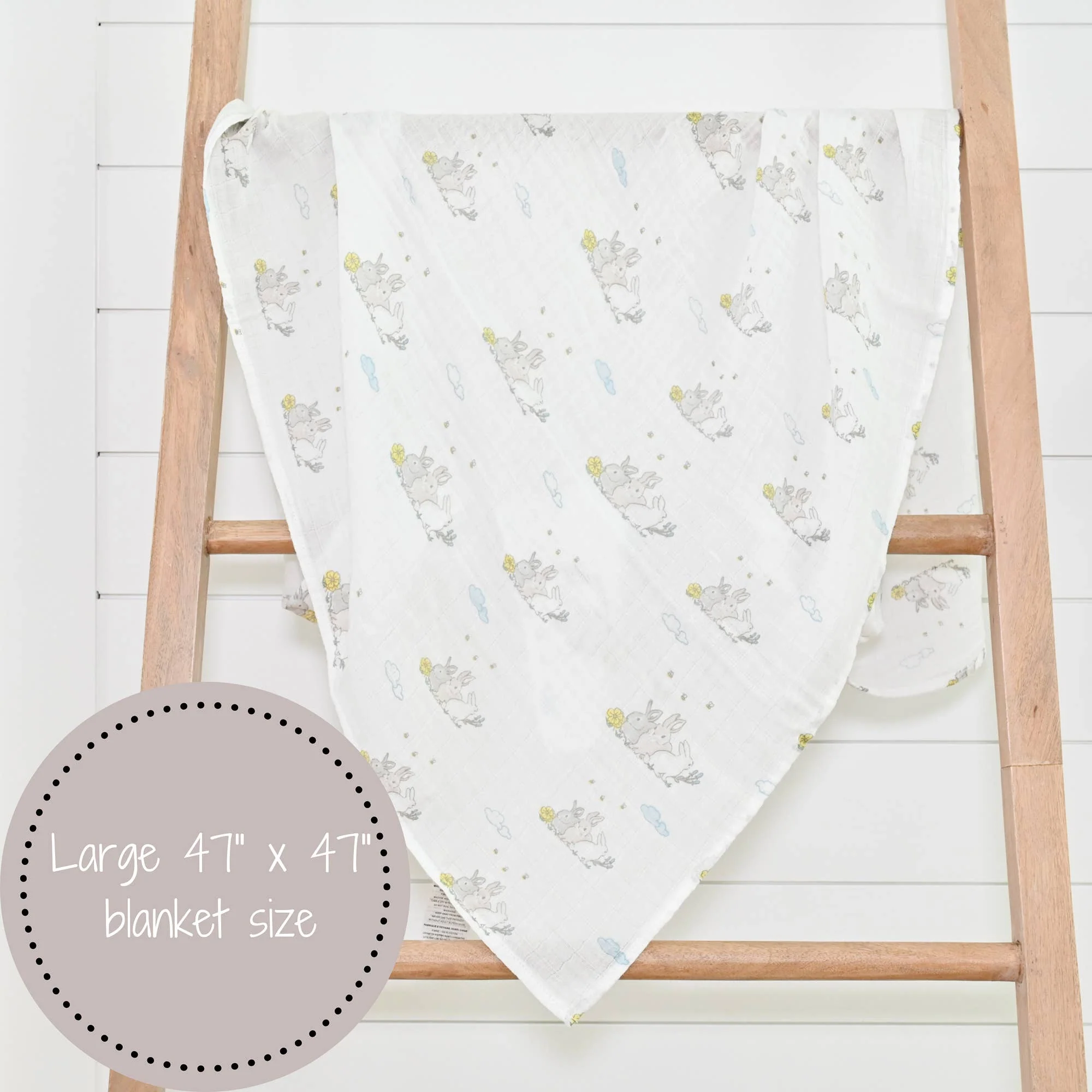 SomeBunny Loves You Baby Easter Swaddle Blanket - Image 7