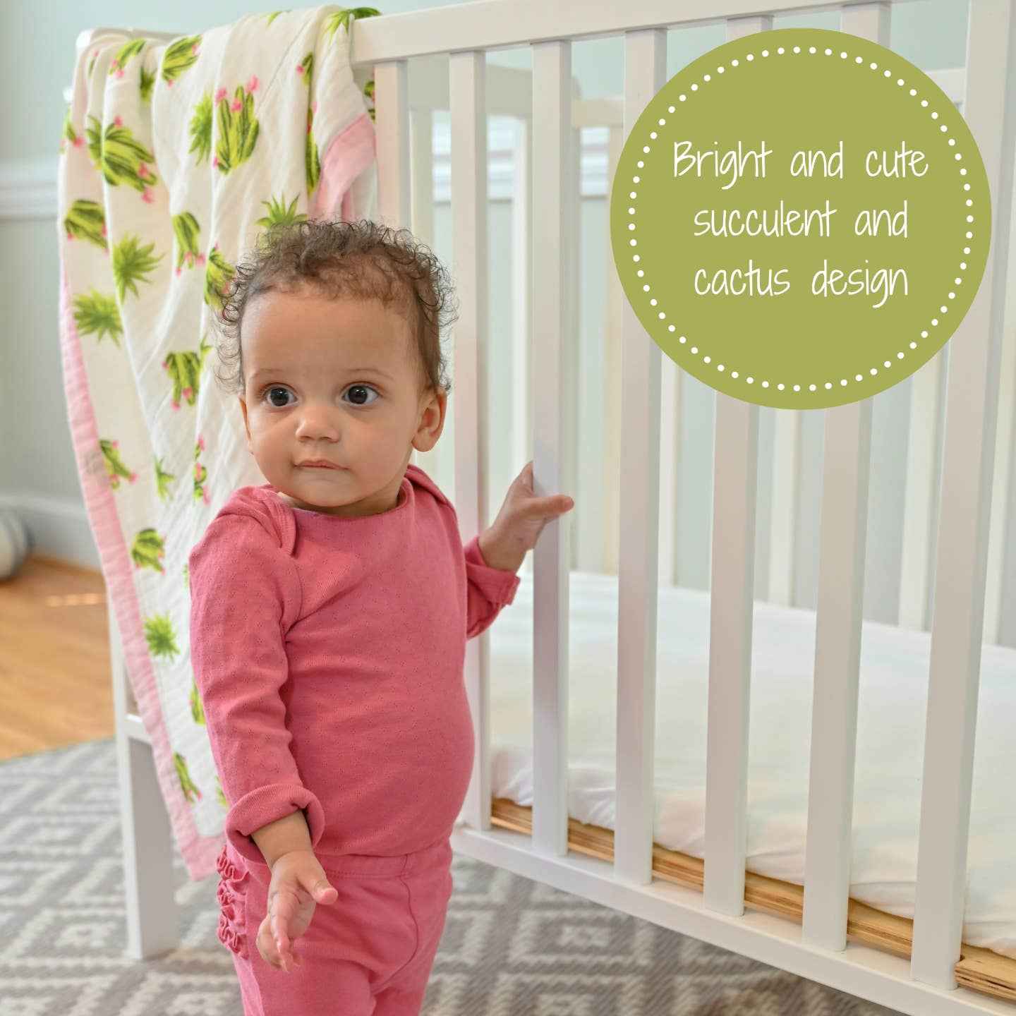 Stuck On You  - Bamboo Succulent Baby Toddler Blanket - Image 5
