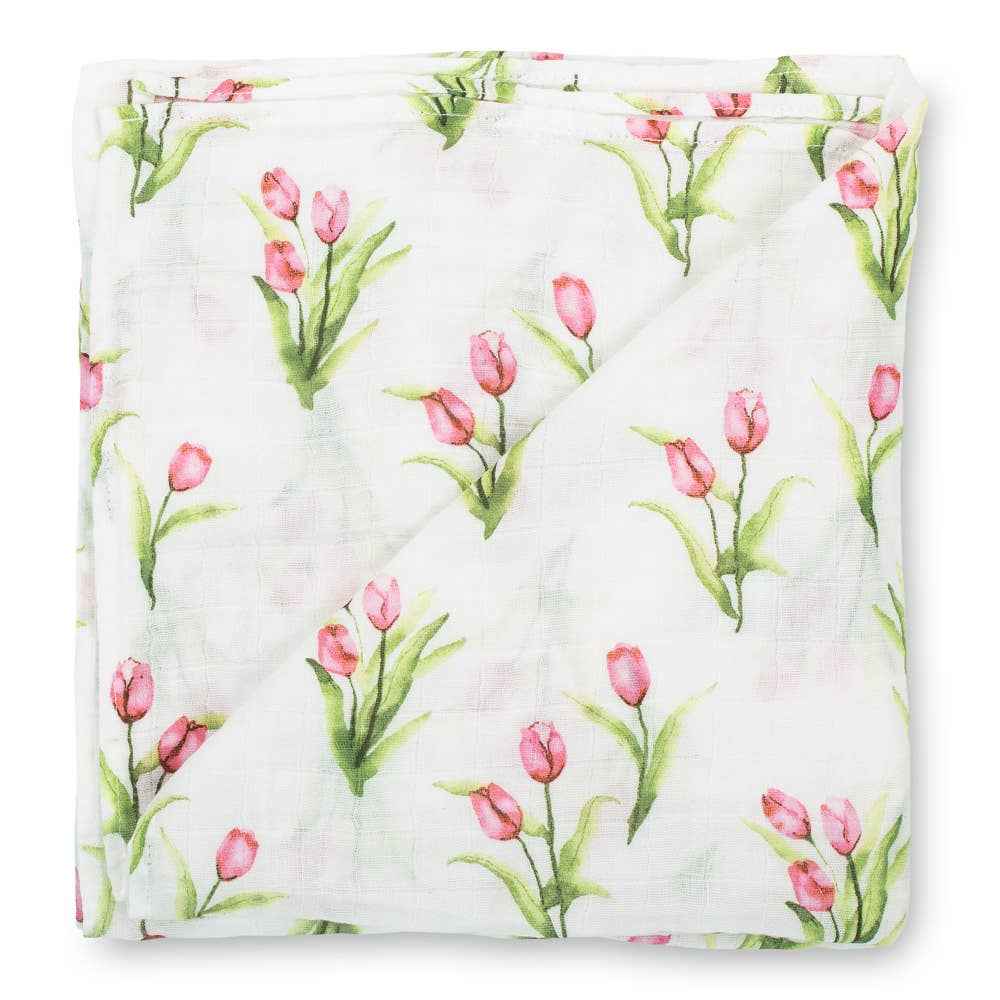 Tulip Garden Baby Muslin Swaddle Blanket - Image 10