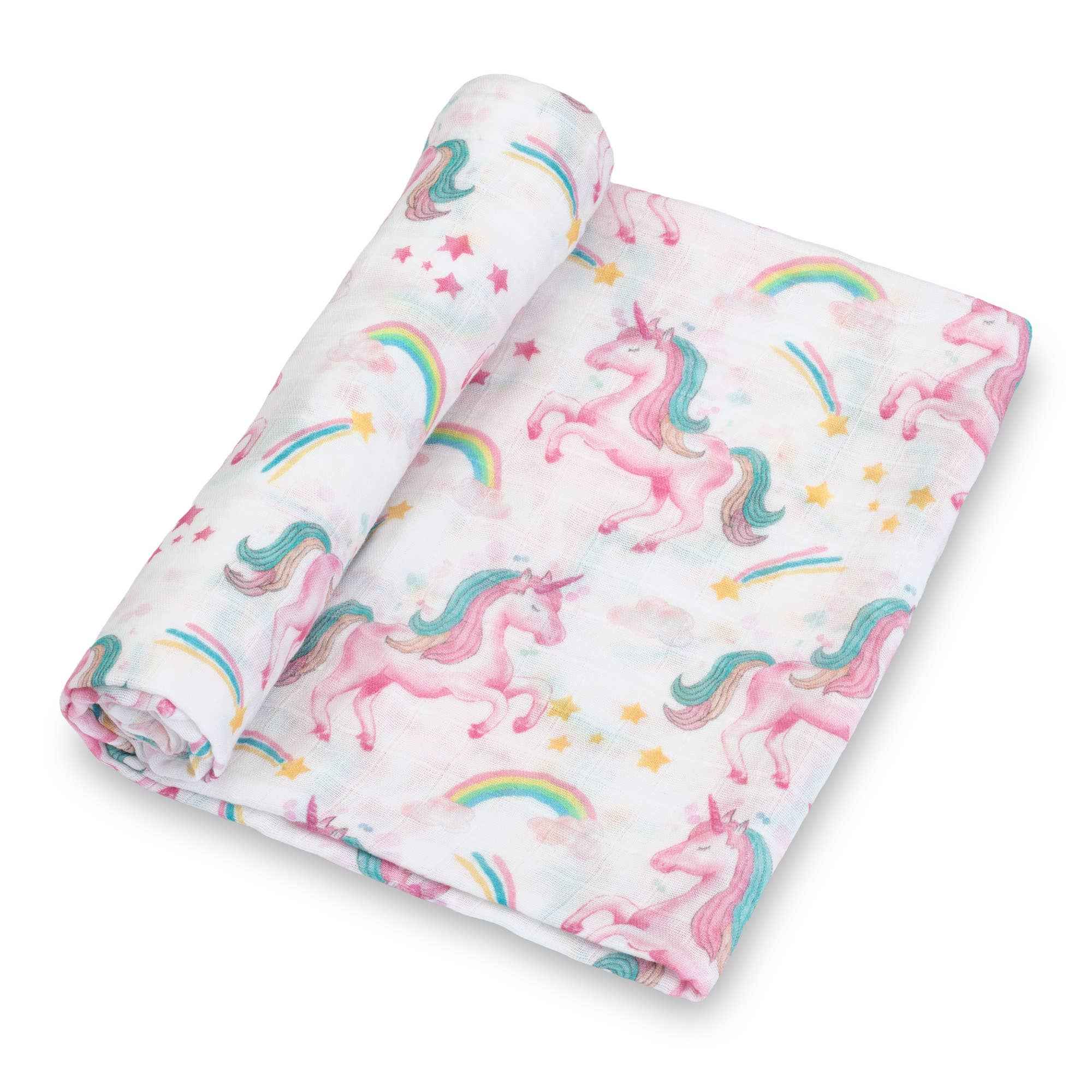 Unicorn Crew Baby Muslin Swaddle Blanket