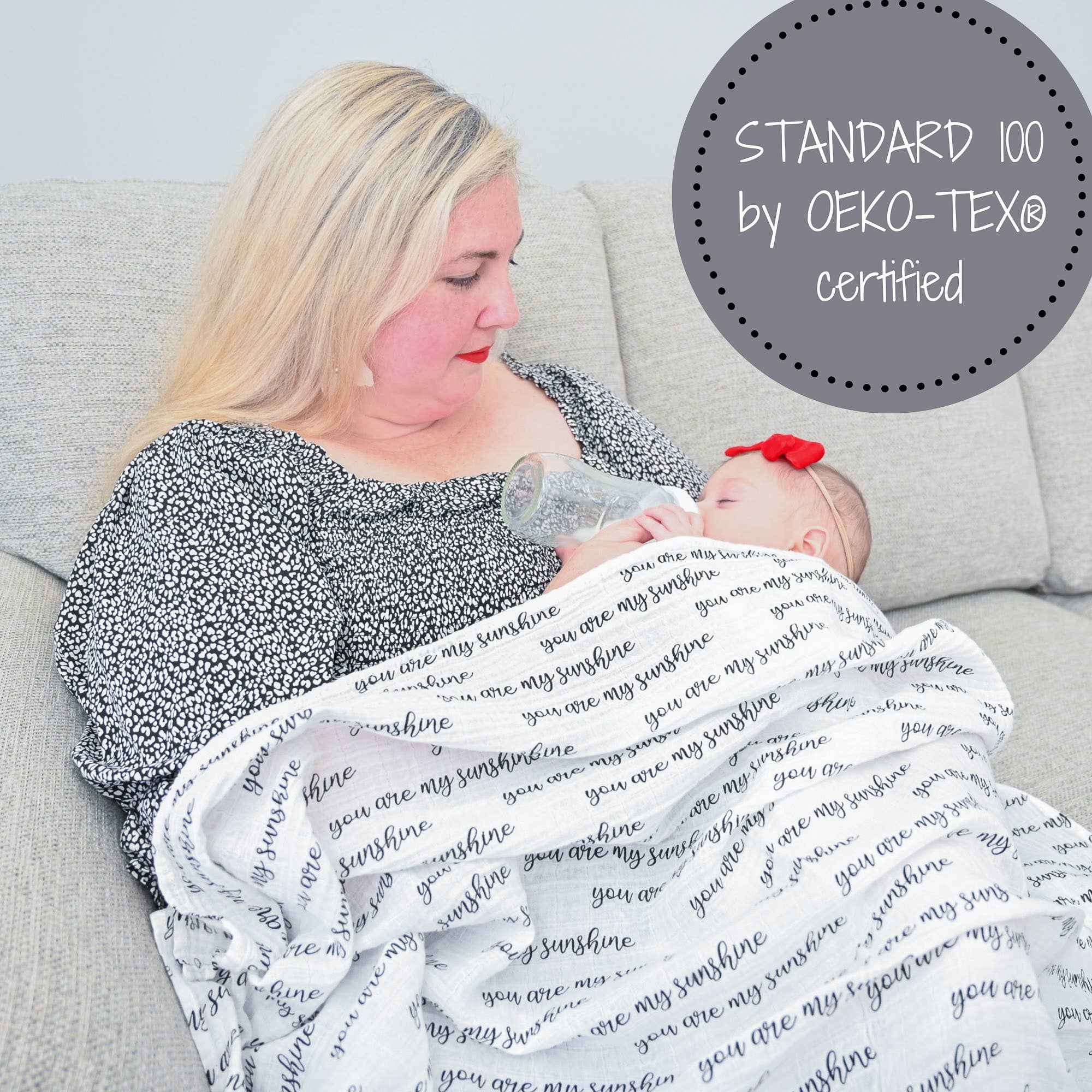 You Are My Sunshine Baby Muslin Swaddle Blanket - Image 6