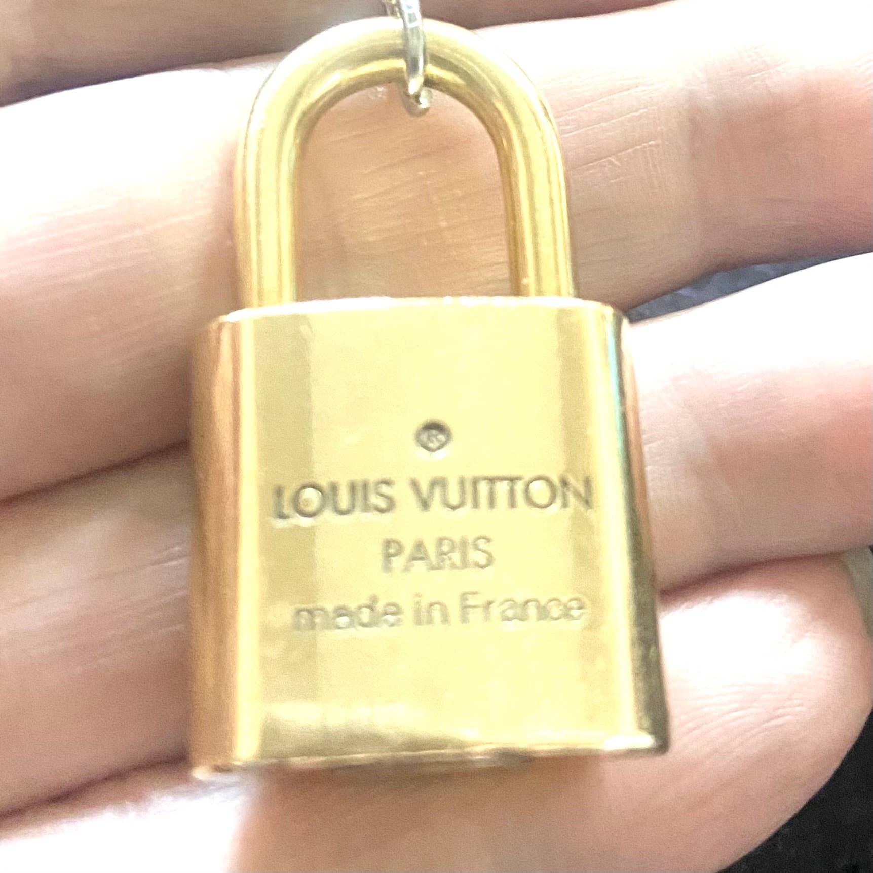 Louis Vuitton lock necklace repurposed upcycled LV - Image 6