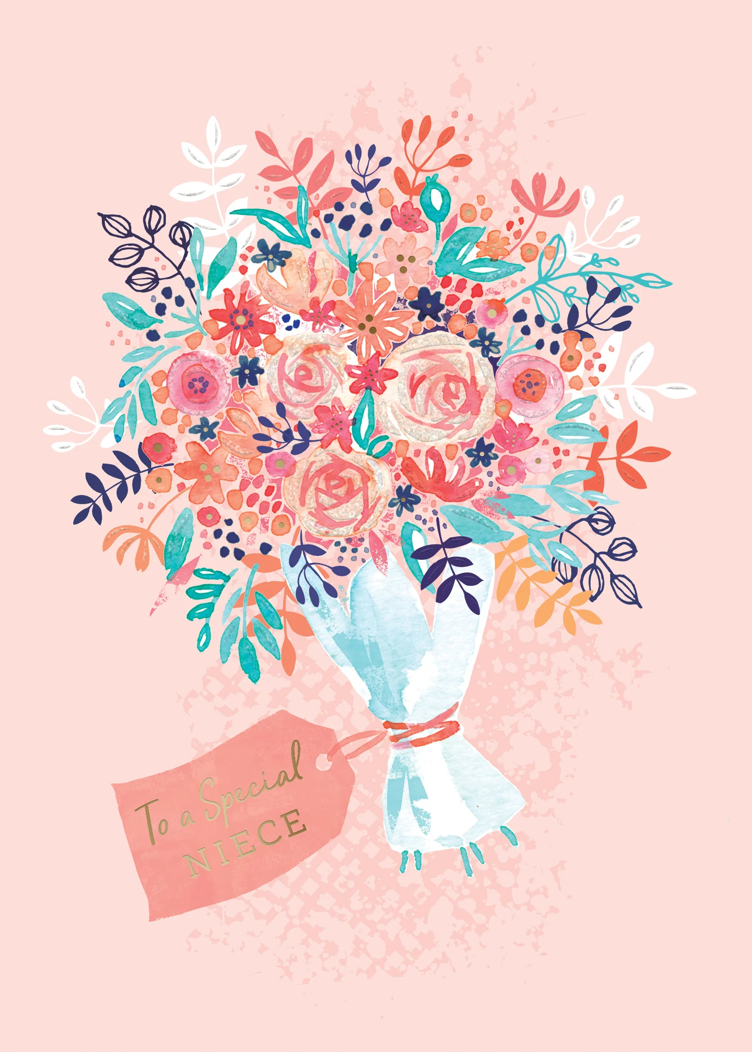 Niece Beautiful Bouquet Greeting Card