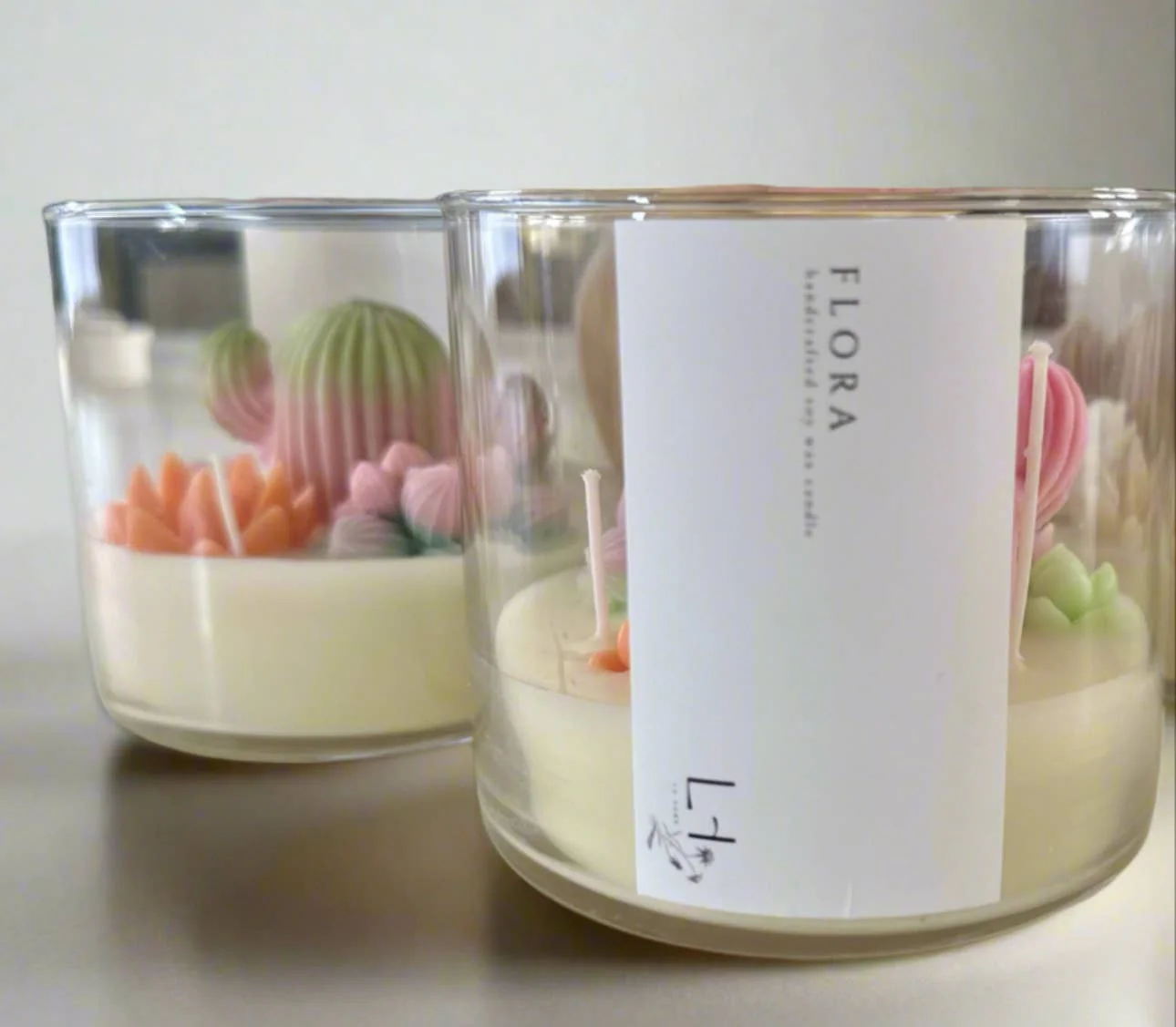 The Succulent Scented 3 Wick Cactus Candle Jar - Image 11