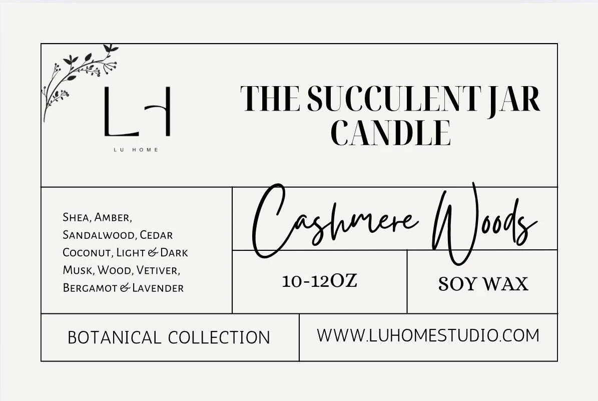 The Succulent Scented 3 Wick Cactus Candle Jar - Image 14