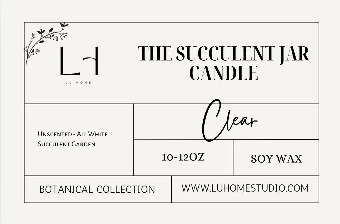 The Succulent Scented 3 Wick Cactus Candle Jar - Image 16
