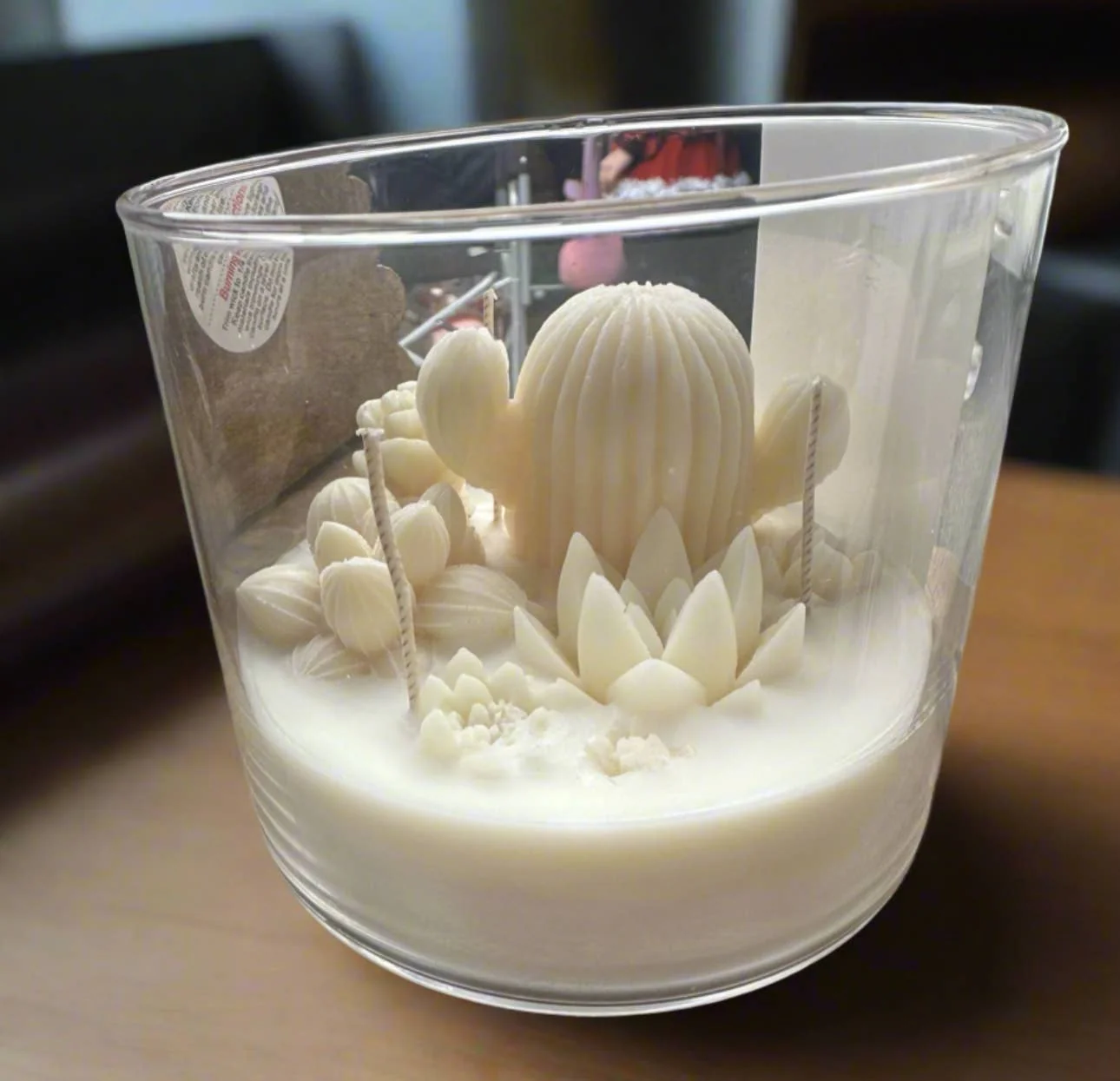The Succulent Scented 3 Wick Cactus Candle Jar - Image 17