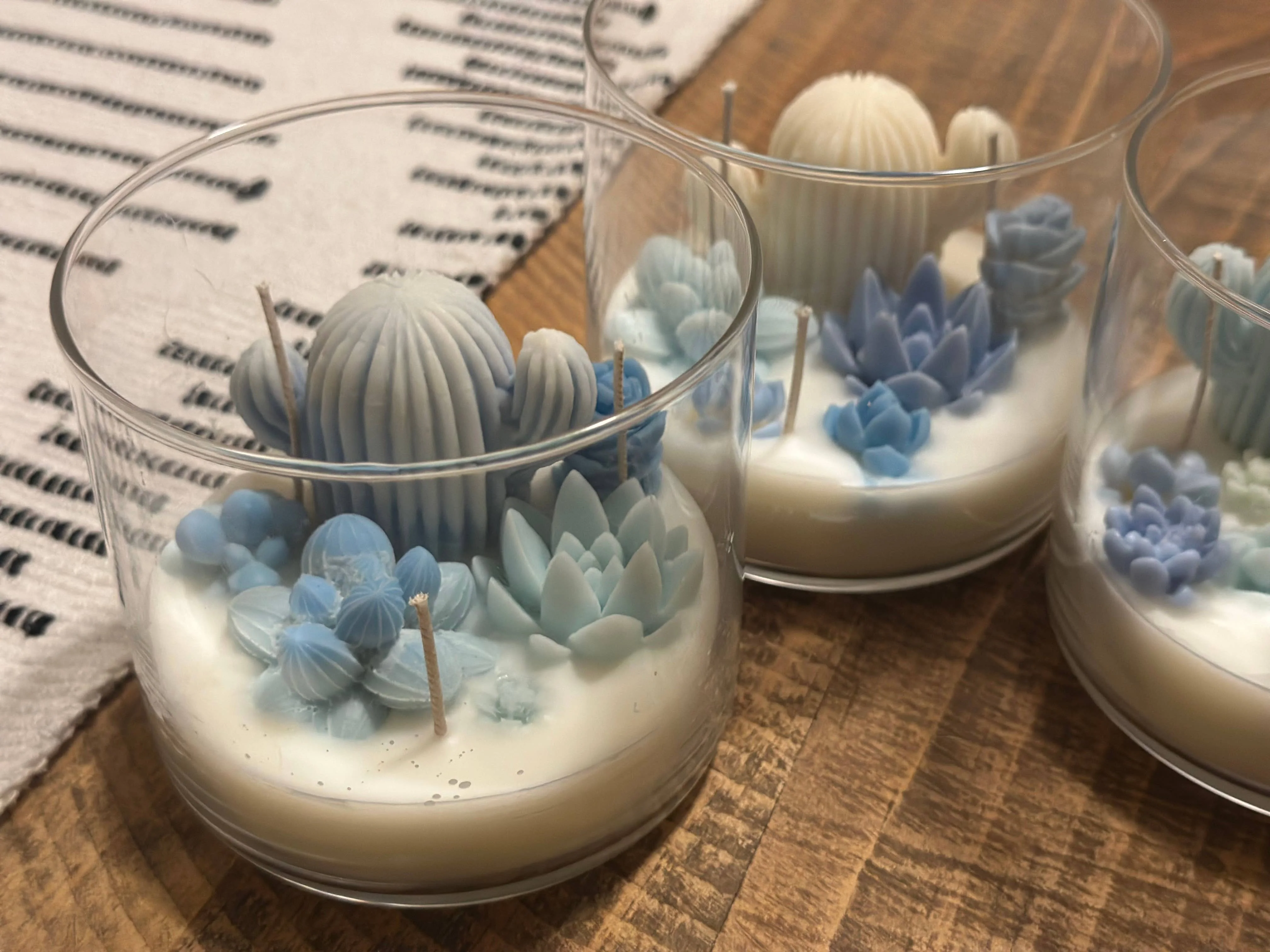 The Succulent Scented 3 Wick Cactus Candle Jar - Image 22
