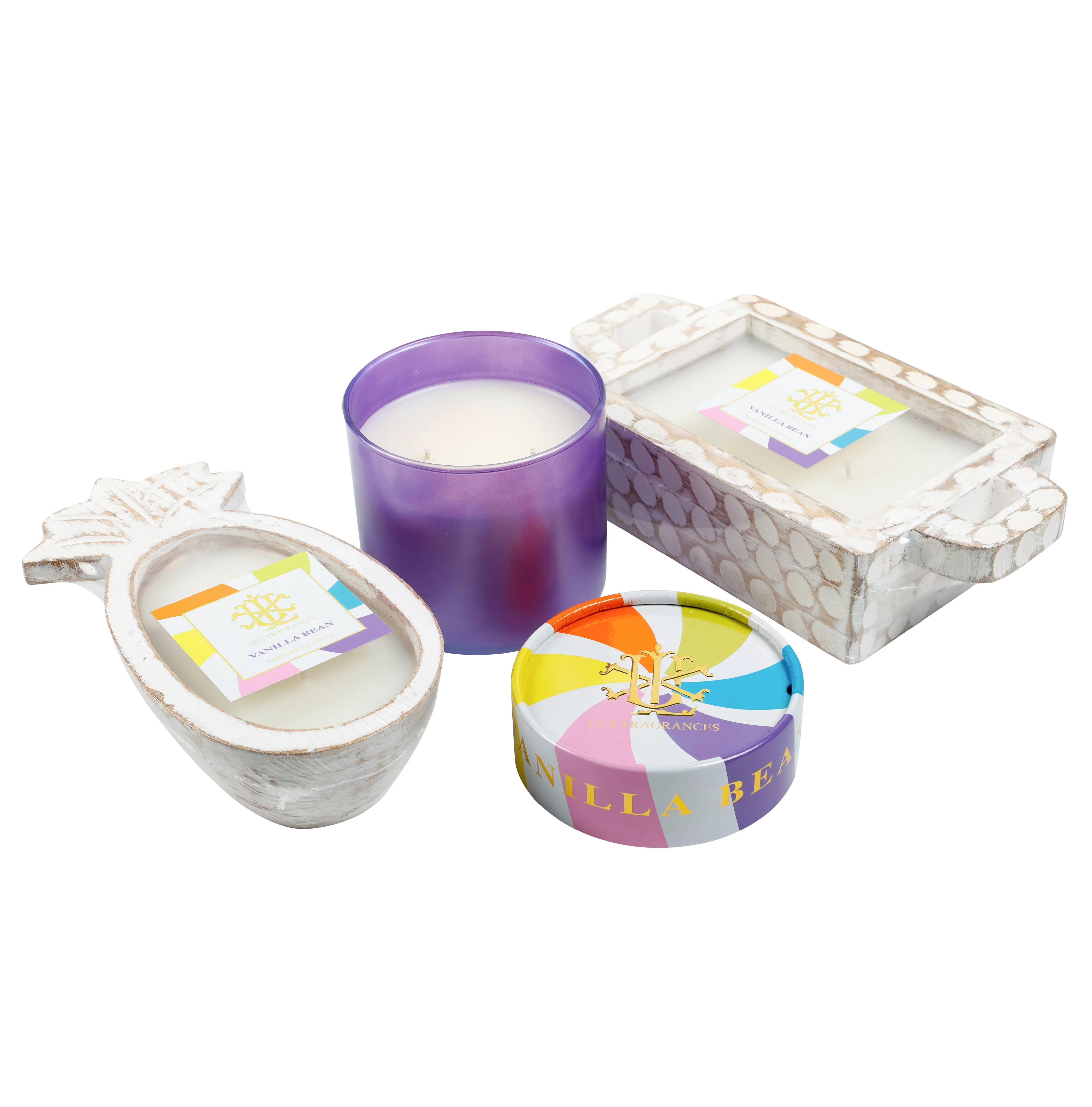 Vanilla Bean 2 Wick Candle with Decorative Lid - Image 2