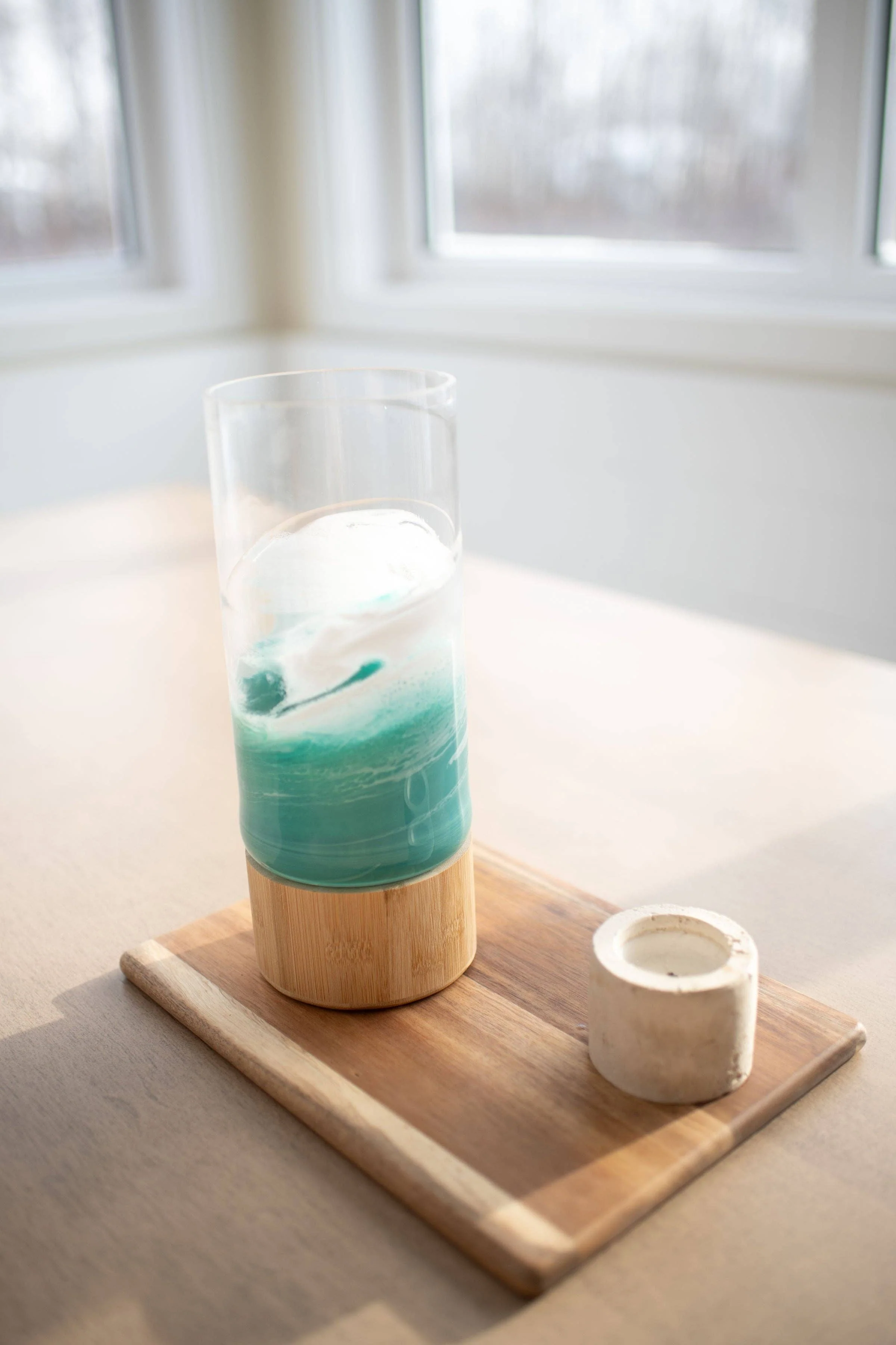 Resin Accented Vase with Bamboo Base - Image 26