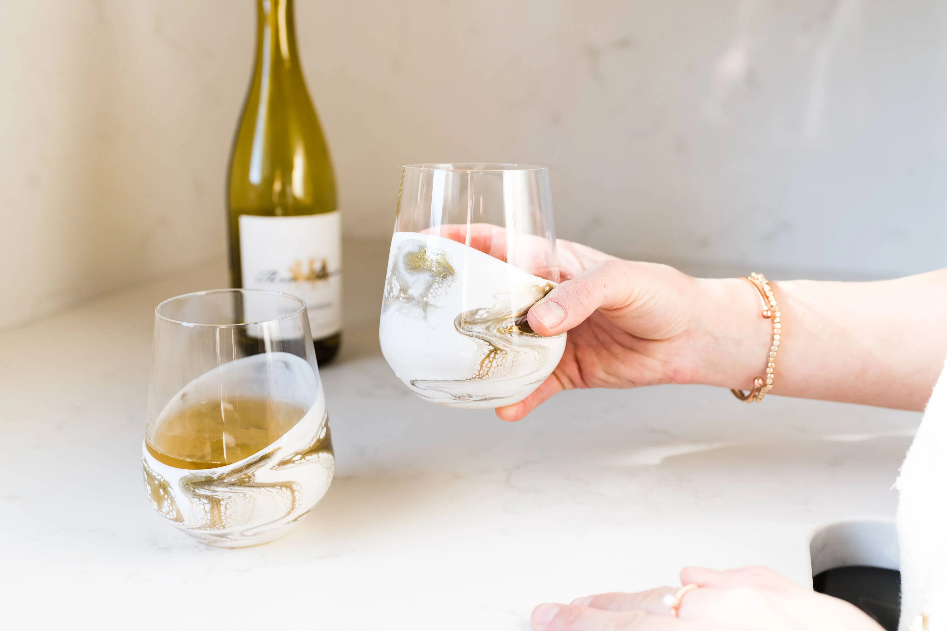 Resin Accented Wine and Entertaining Glasses Set - 2 - Image 13