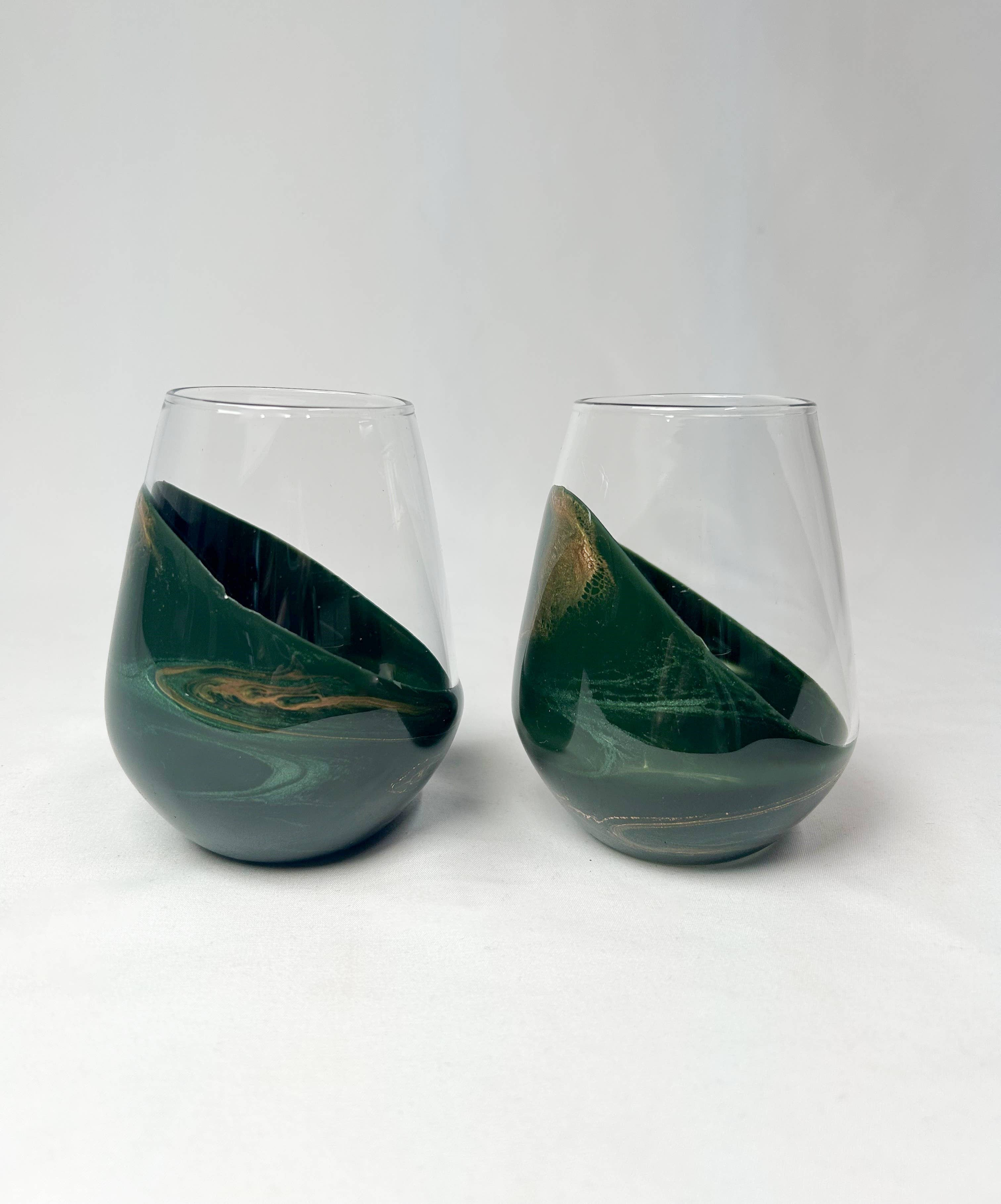 Resin Accented Wine and Entertaining Glasses Set - 2 - Image 21