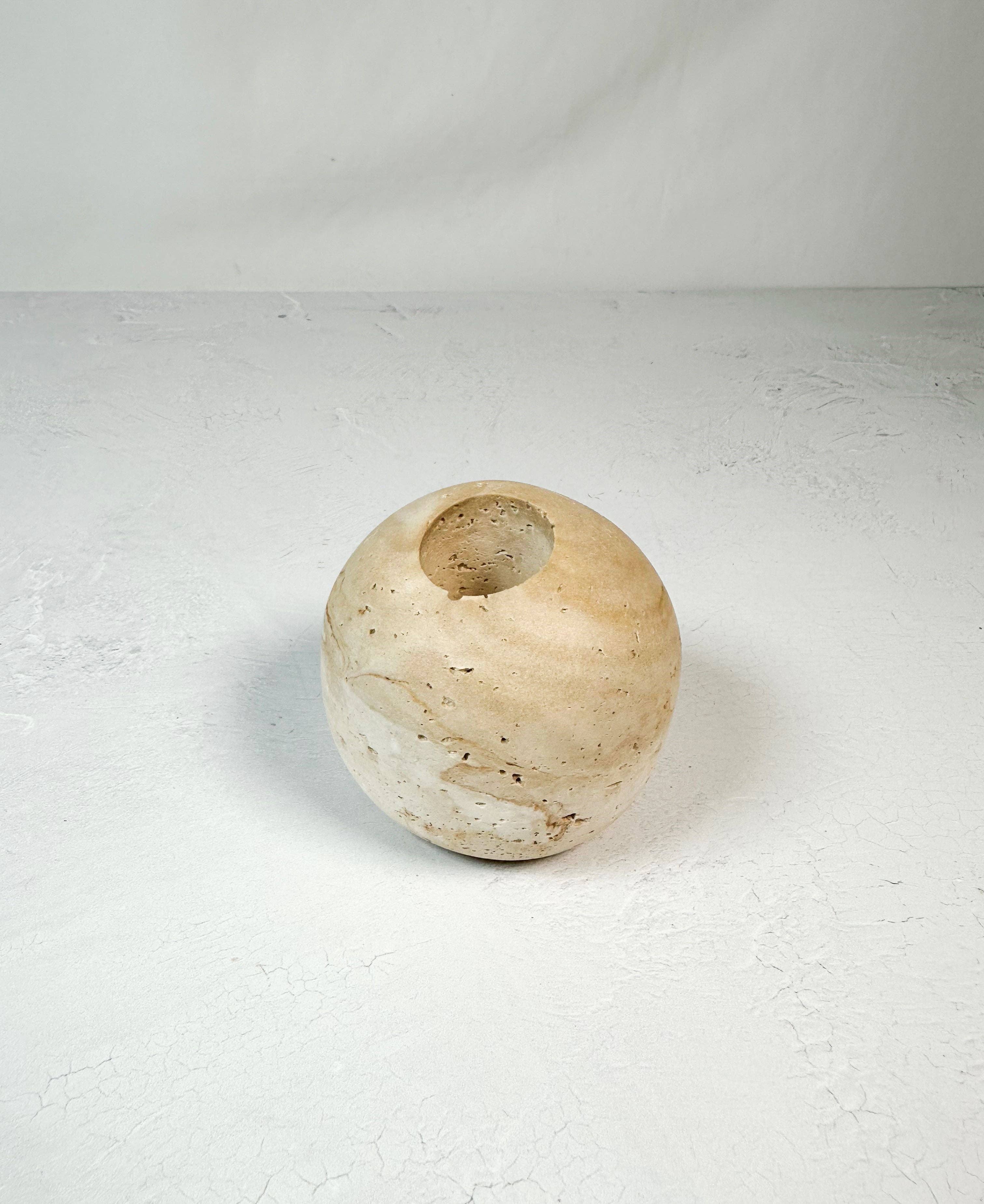 Travertine and Lava Rock Luna Match Holder - Image 4