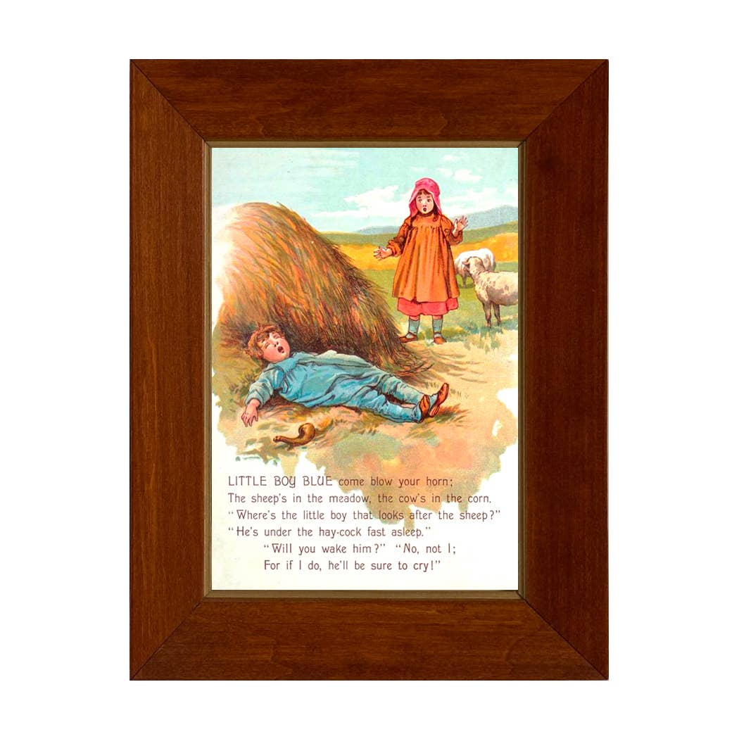 Framed Nursery Rhyme Vintage Children's Book Illustrations - Image 4