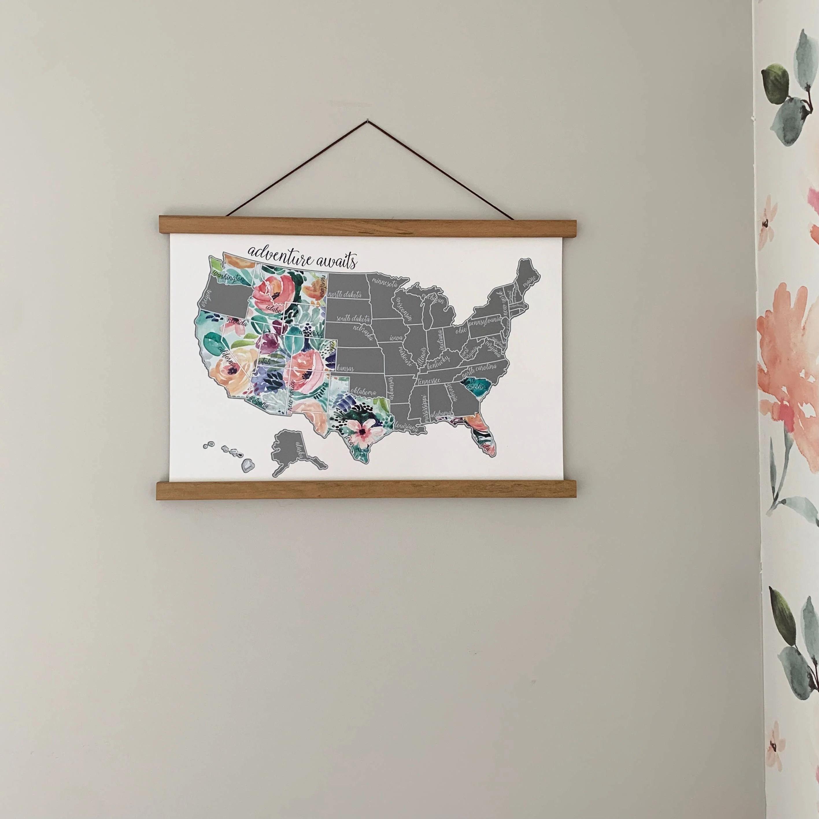 Magnetic Teak Wood Hanging Frame-17" - Image 6