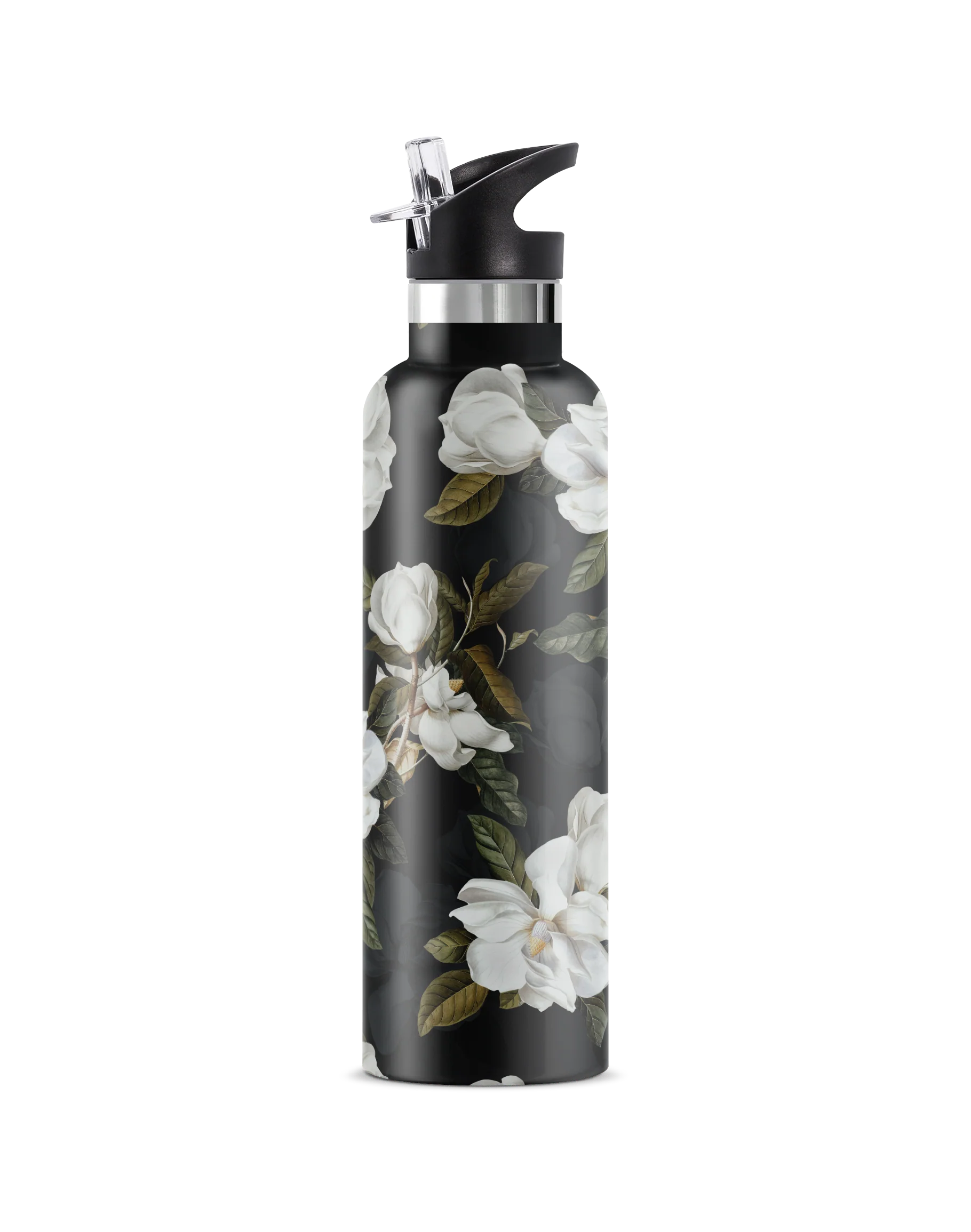 Magnolia | Dark Floral Magnolia 25oz Insulated Water Bottle - Image 5