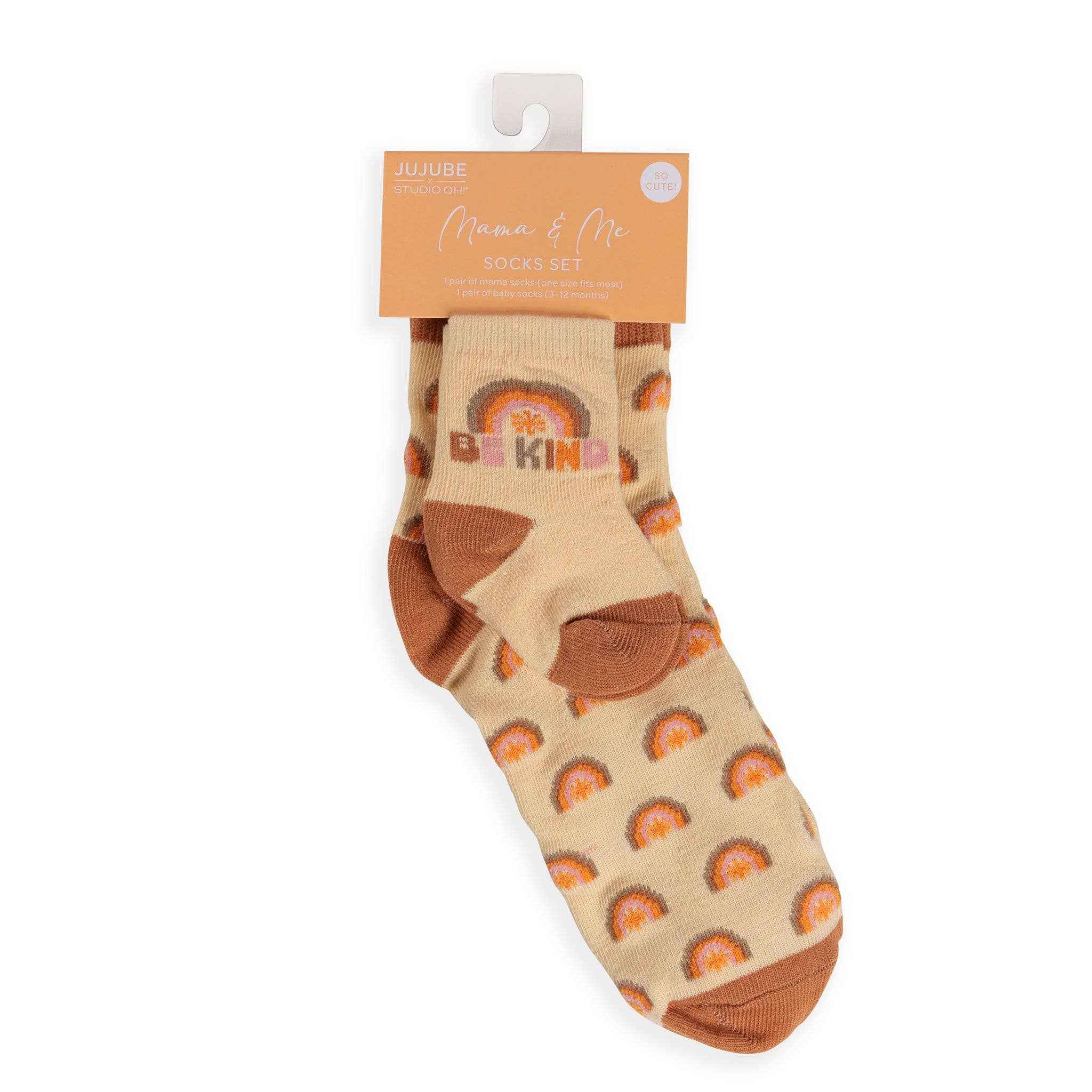Mama & Me Socks Set Be Kind Rainbows - Image 2