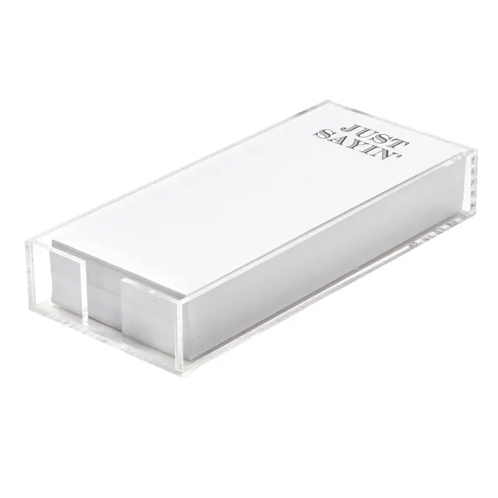 Notepad With Acrylic Holder