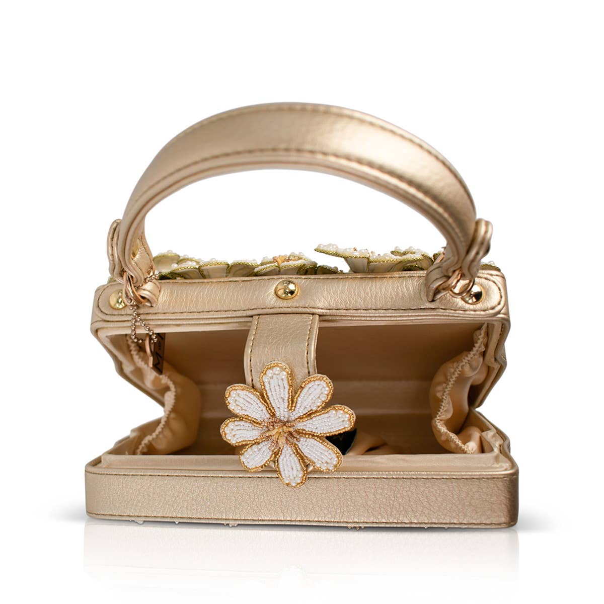 Mary Frances Accessories - Basket of Sunshine Beaded Daisy and Bee Crossbody Handbag - Image 5