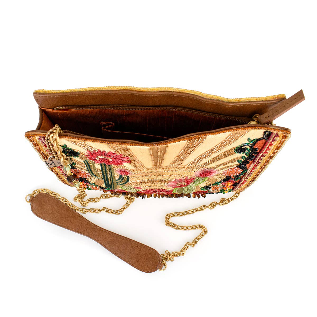 Mary Frances Accessories - Desert Sunrise Beaded Cactus and Floral Crossbody Handbag - Image 5