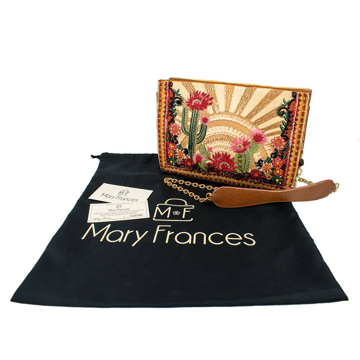 Mary Frances Accessories - Desert Sunrise Beaded Cactus and Floral Crossbody Handbag - Image 8