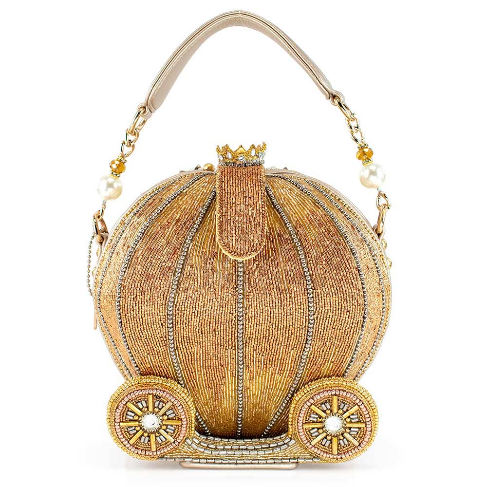 Mary Frances Dream Big Beaded Gold Carriage Handbag - Image 2
