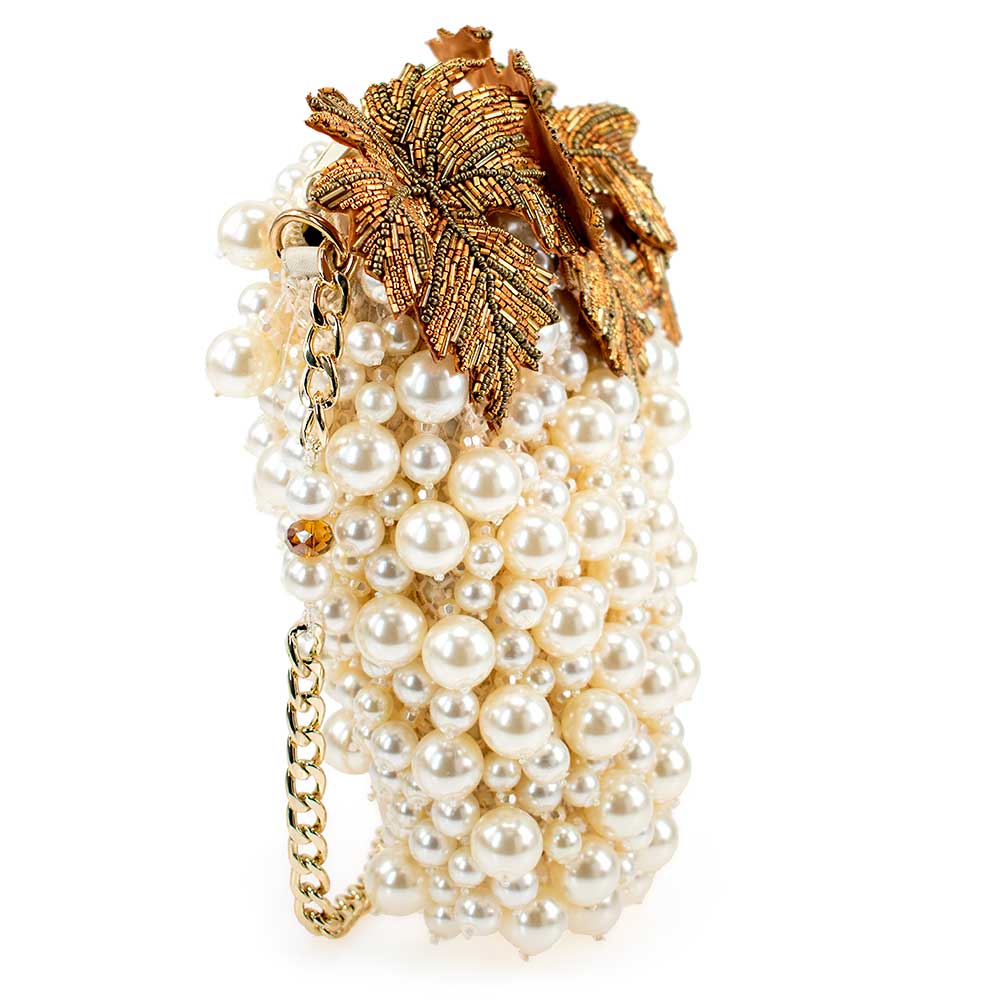 Grapes Galore Beaded and Pearl Cluster of Grapes Handbag - Image 4