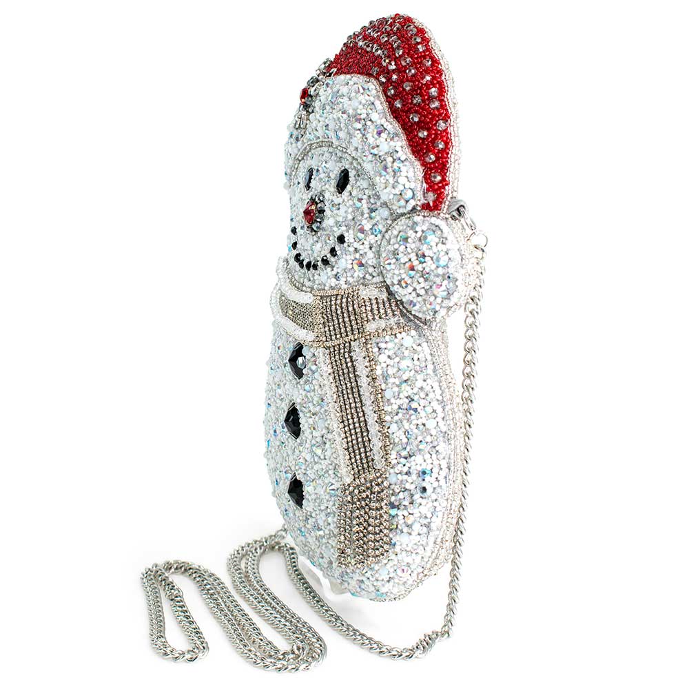 Ice Breaker Beaded Snowman Crossbody Handbag - Image 3