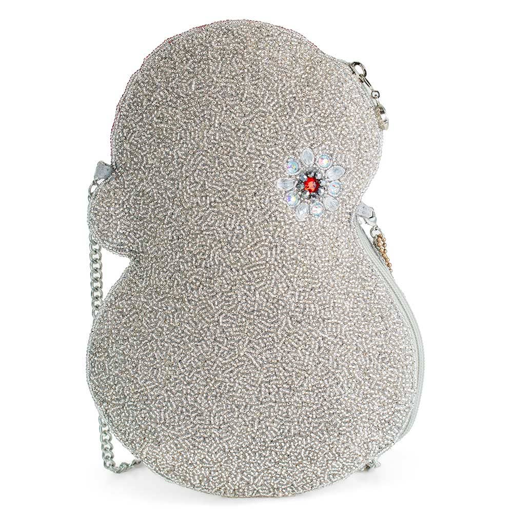 Ice Breaker Beaded Snowman Crossbody Handbag - Image 4
