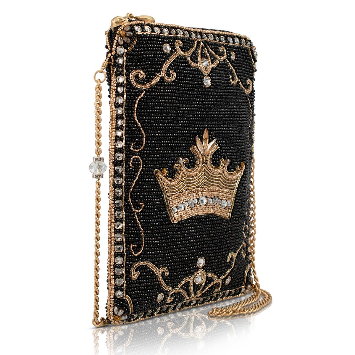 Mary Frances Accessories - Royalty Gold Crown Mini Crossbody Handbag - Image 2