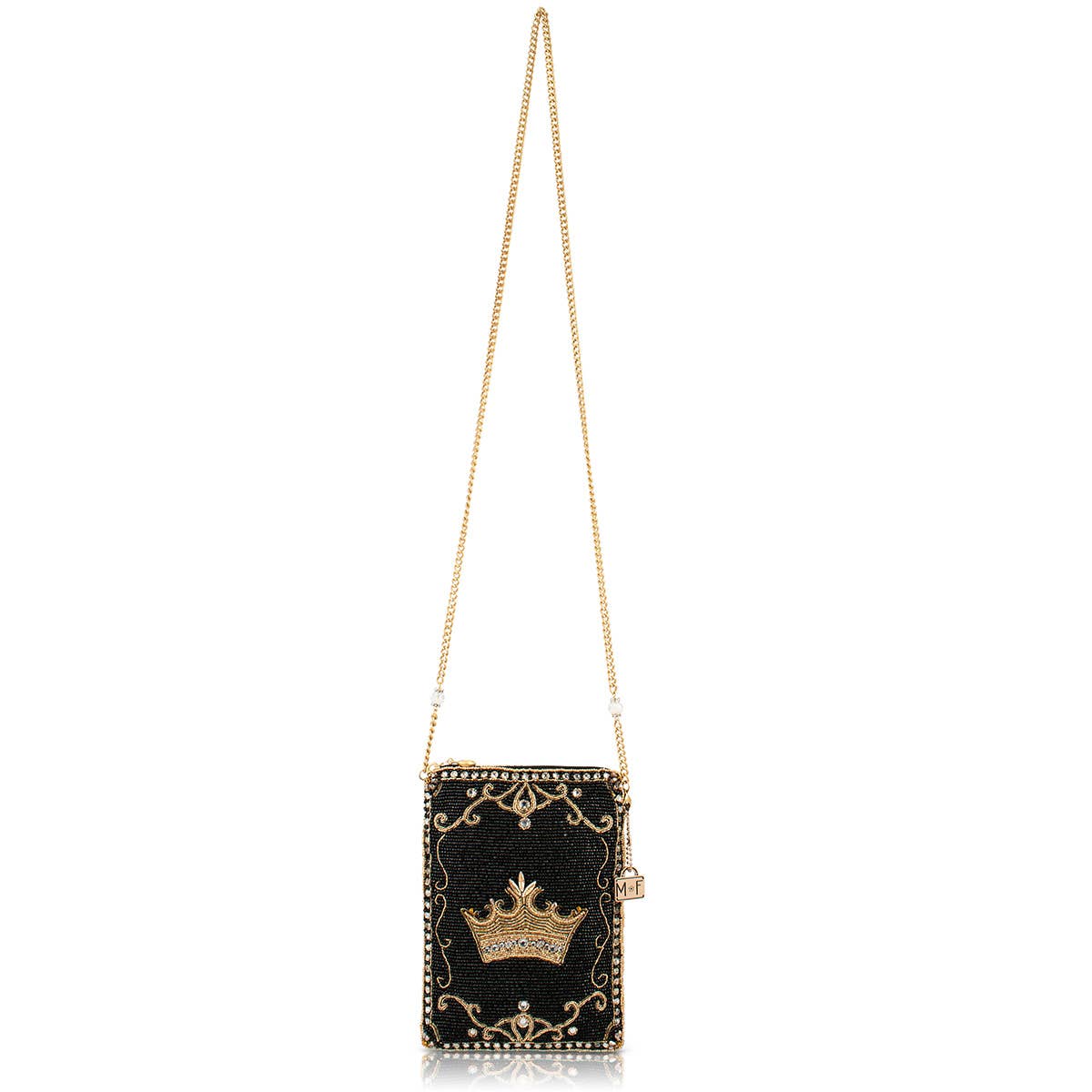 Mary Frances Accessories - Royalty Gold Crown Mini Crossbody Handbag - Image 5