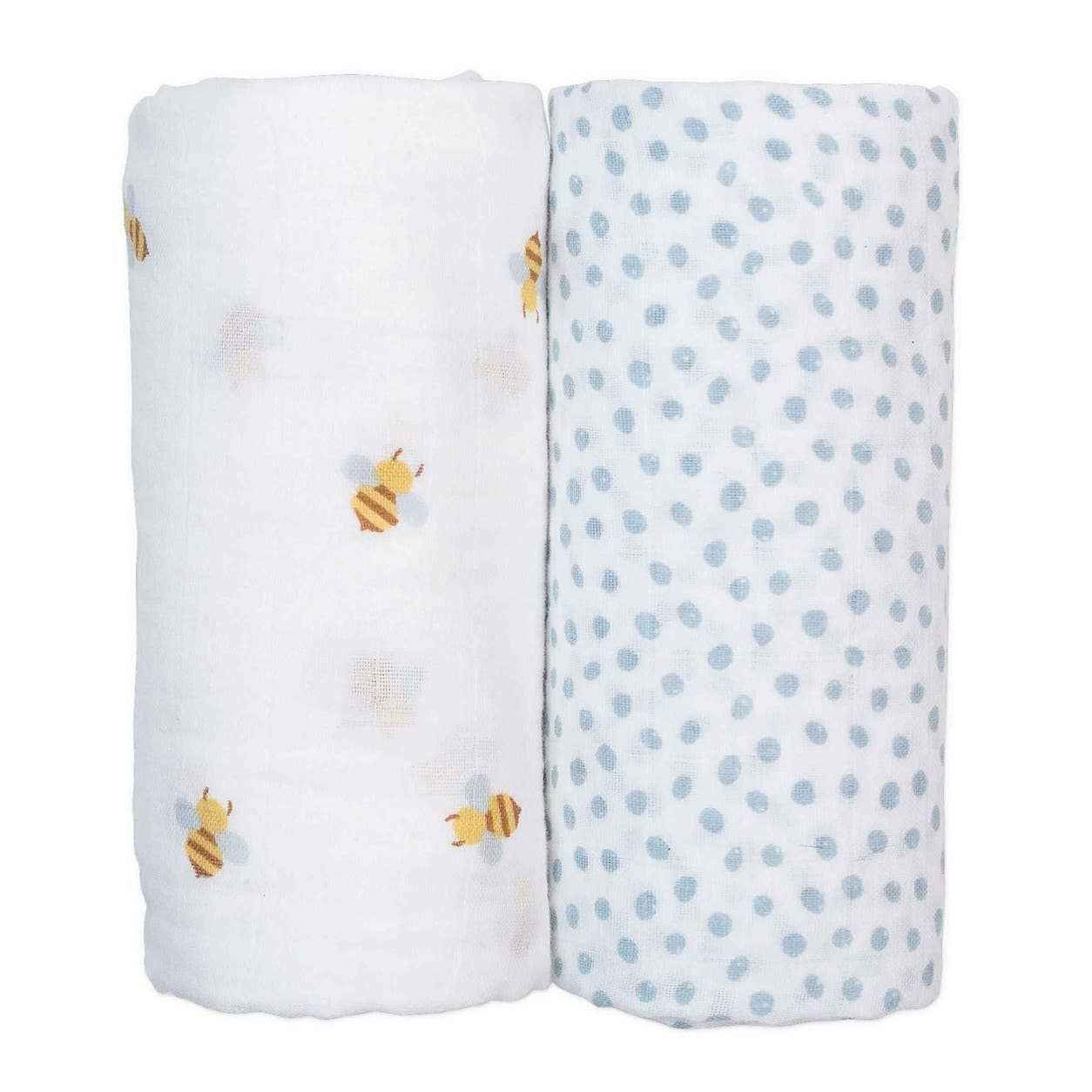 Cotton Swaddles - Bees & Dots - Image 3