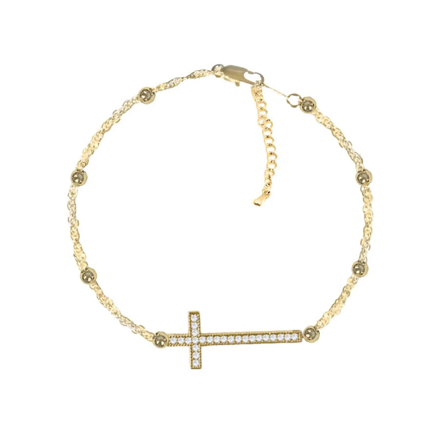 14K Gold-Plated Anklet Bracelet - Image 17
