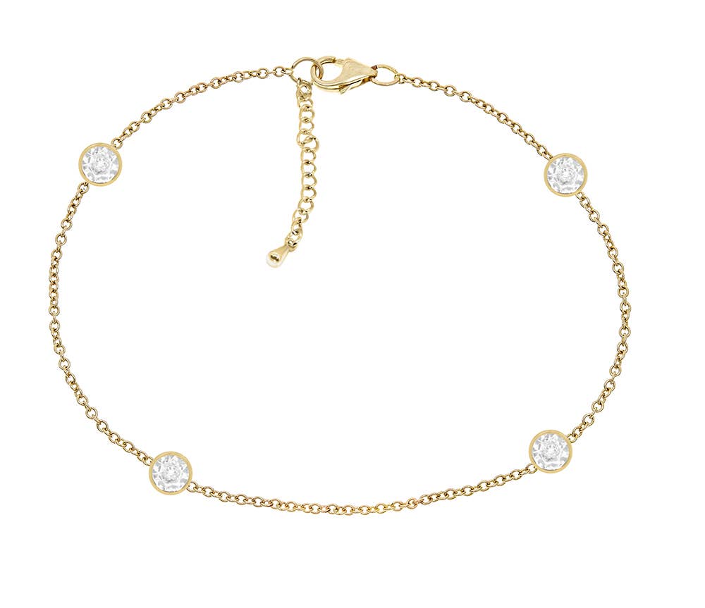 14K Gold-Plated Anklet Bracelet - Image 18