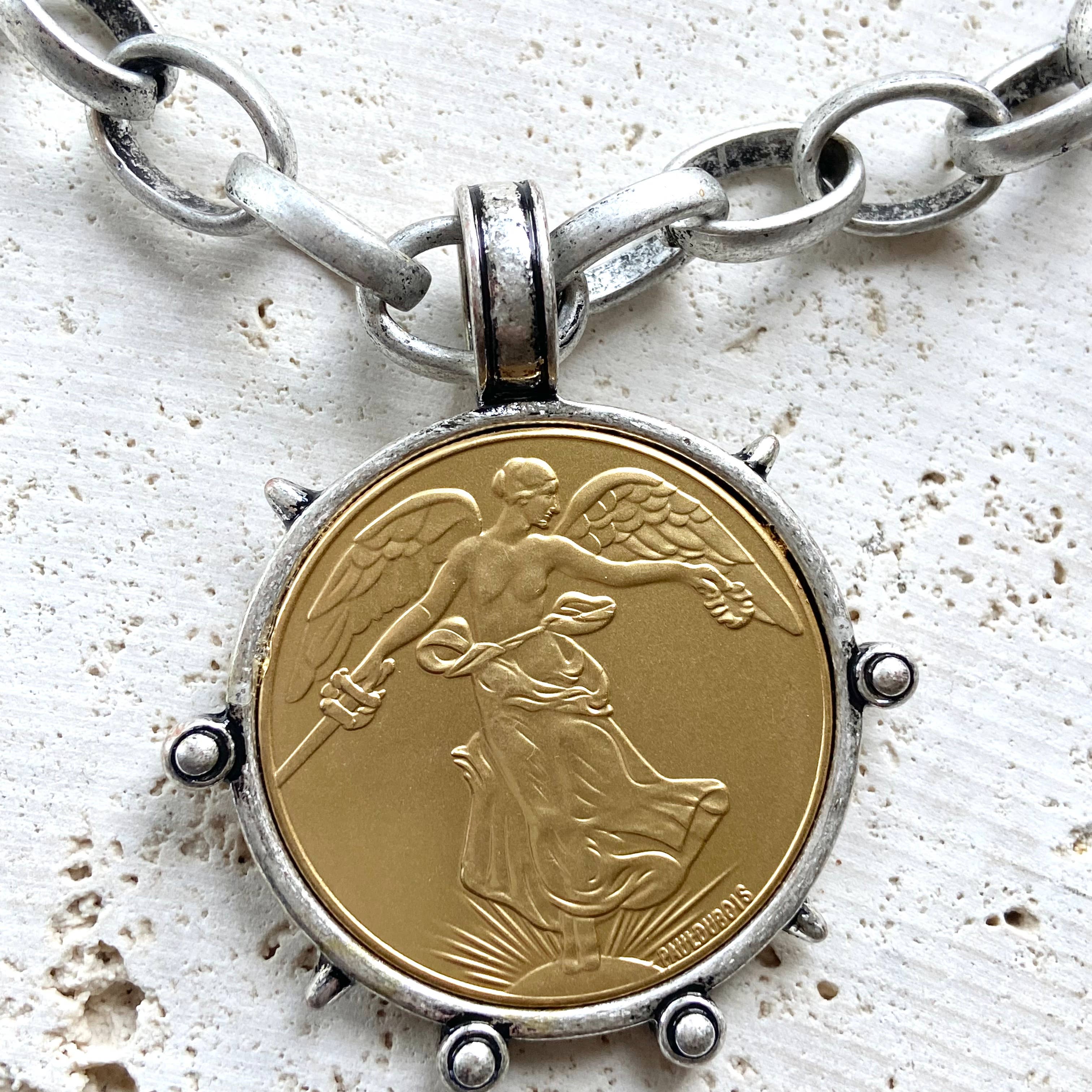 French Angel Coin Necklace - Image 10