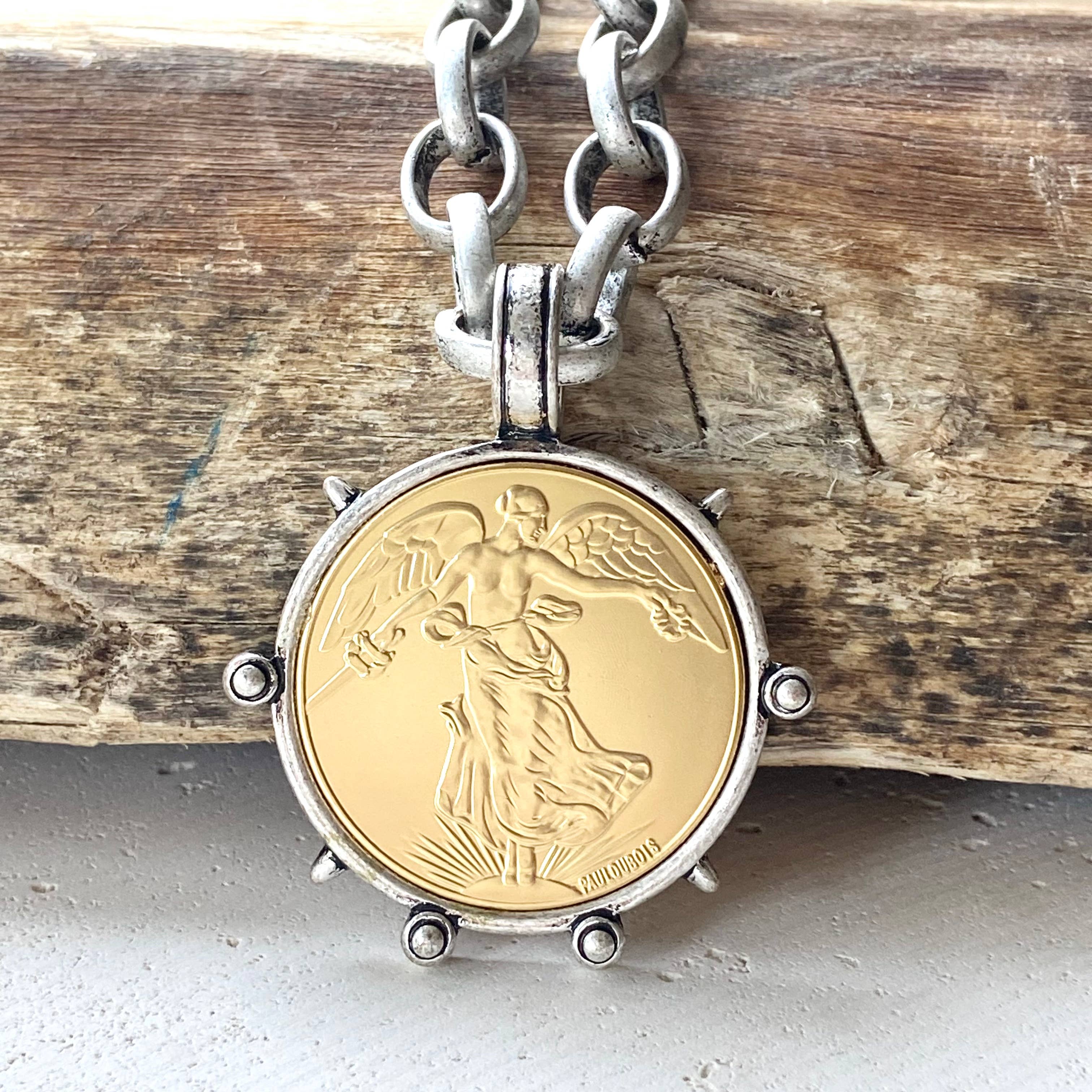 French Angel Coin Necklace - Image 11