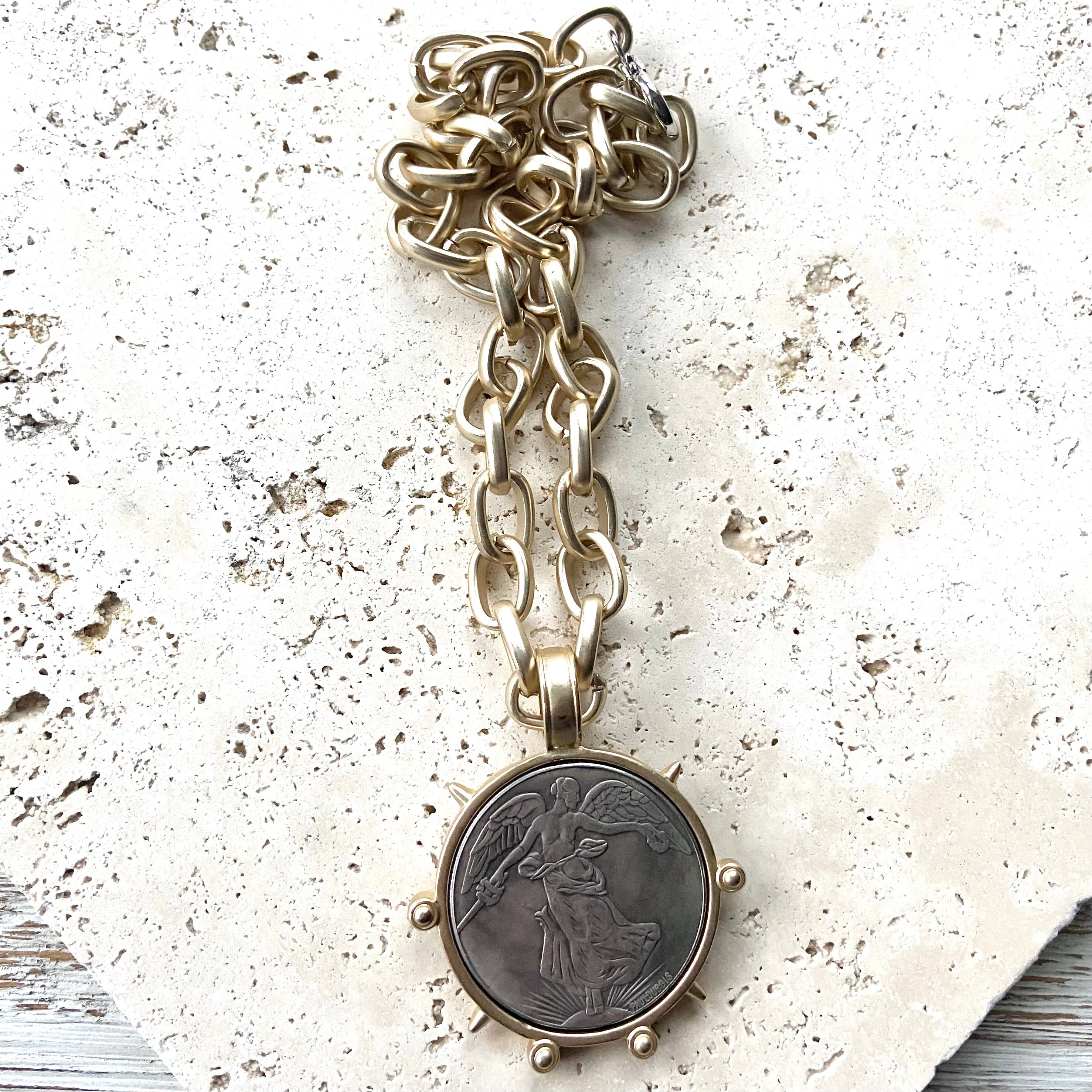 French Angel Coin Necklace - Image 5