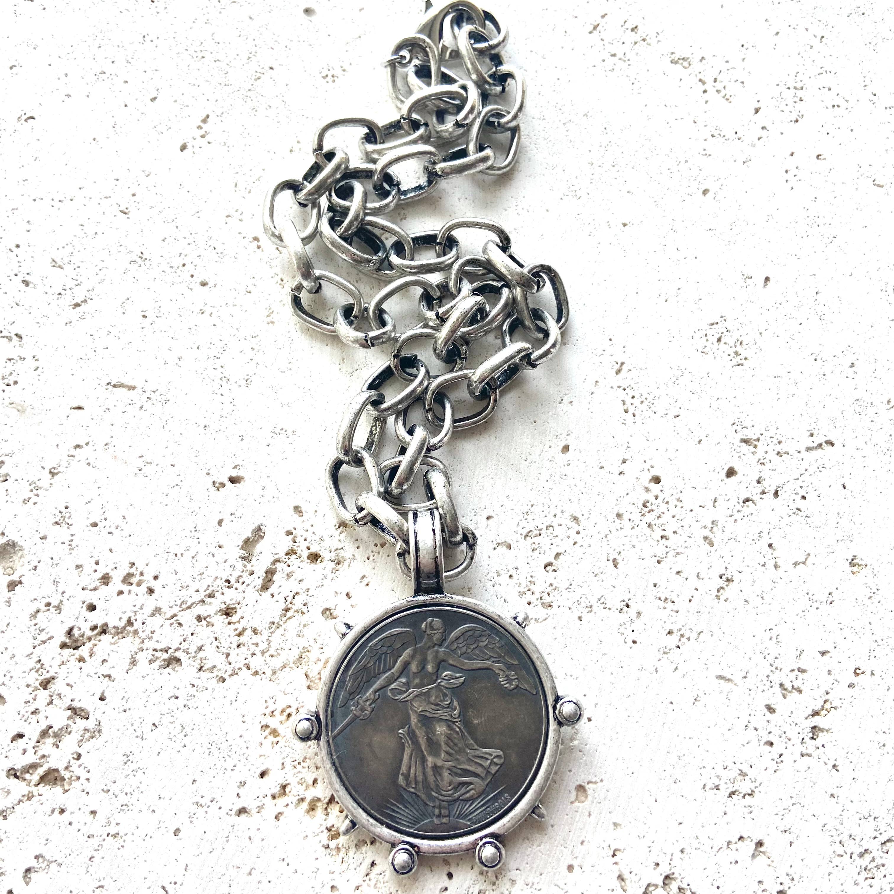 French Angel Coin Necklace - Image 7